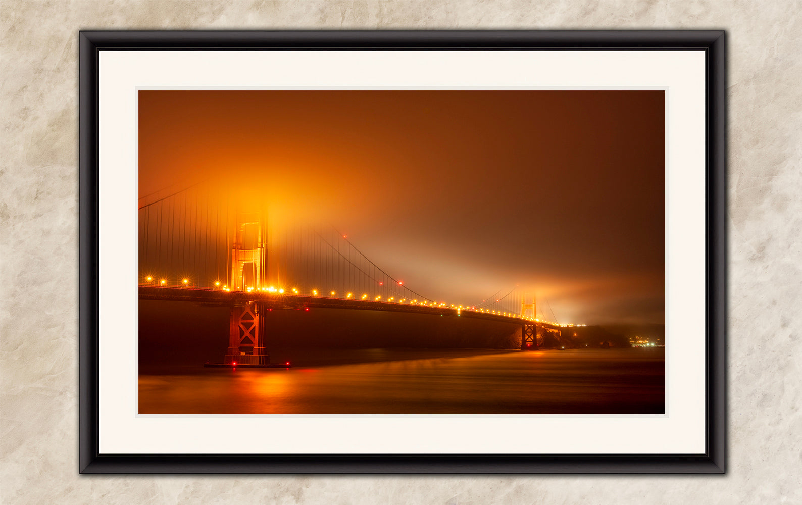 Limited Edition Fine Art Photography Bridge Picture, San Francisco's Glowing Golden Gate