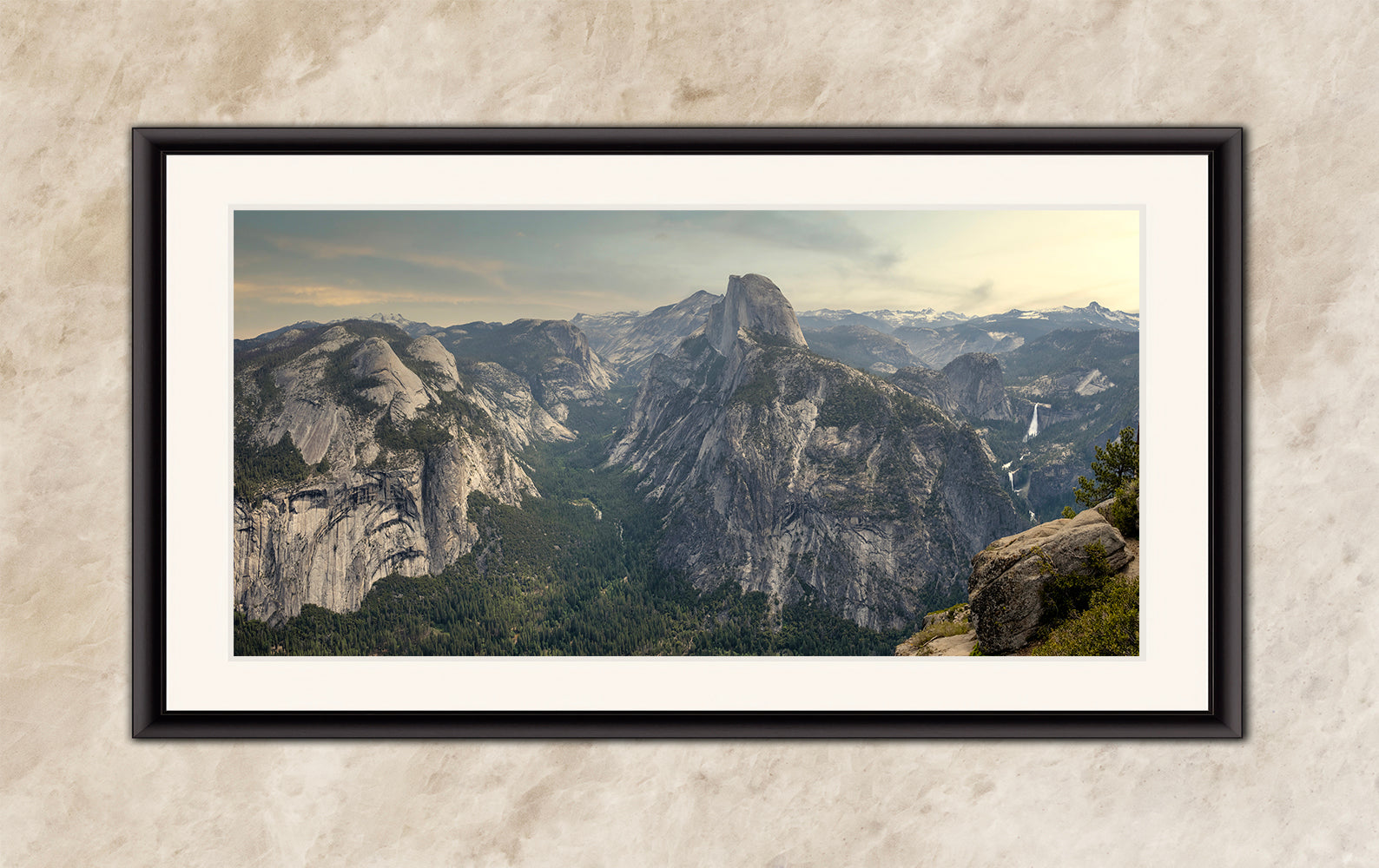 Glacier Point Yosemite National Park Nature Photo Relaxation Artwork of Half Dome for Meditation, Office, and House Decor