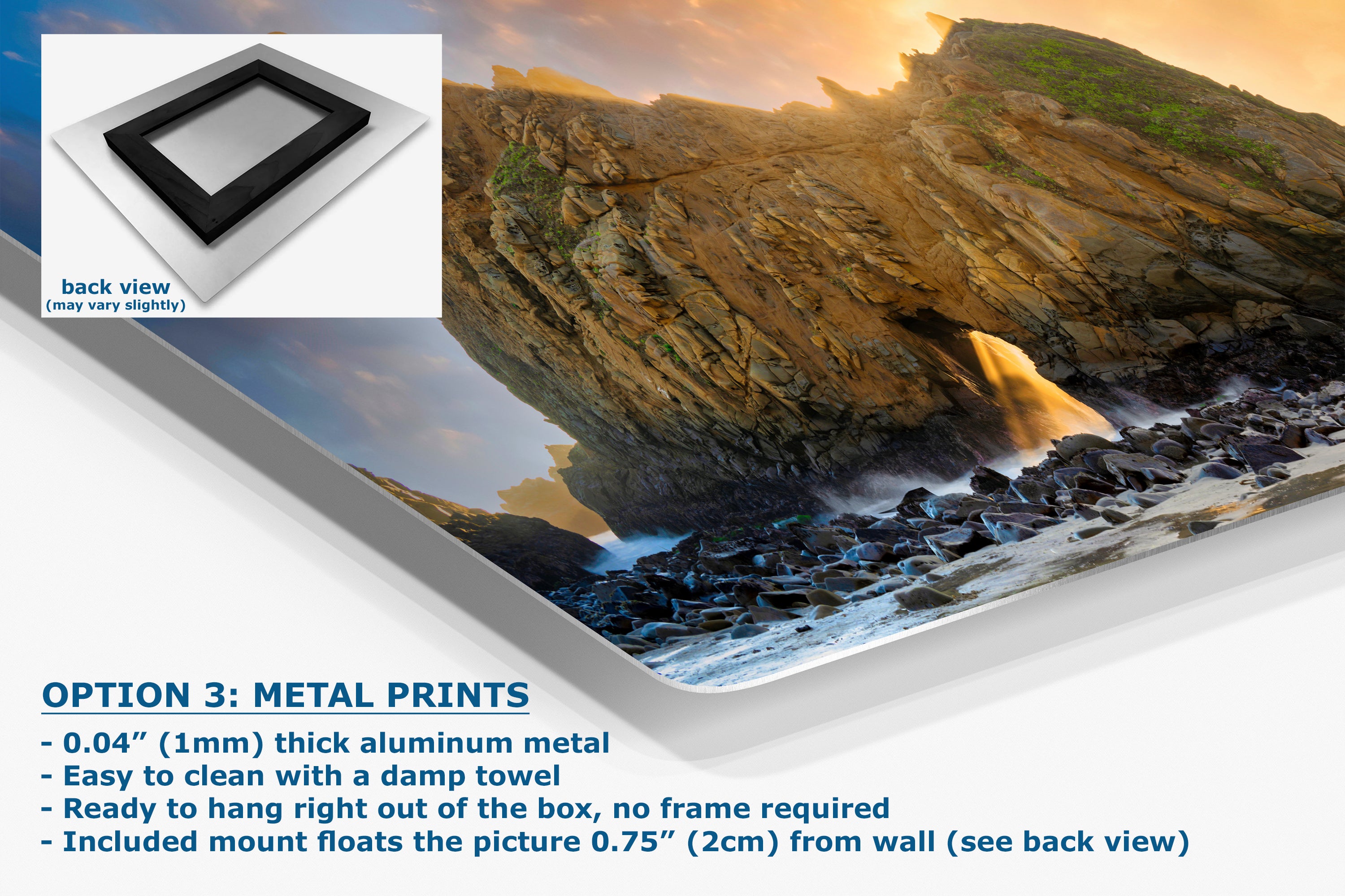 Pfeiffer Beach Big Sur California Coastline Ocean Picture Nature Photo of Keyhole Arch, Relaxation Artwork, Meditation, Office House Decor