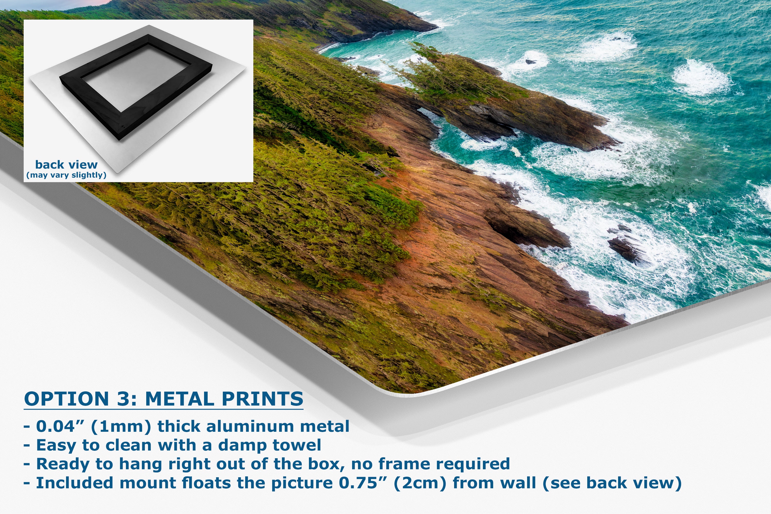 Oregon Coast Ocean Picture, Pacific Northwest Nature Photo Panorama Relaxation Artwork for Meditation, Apartment, Office & House Decor