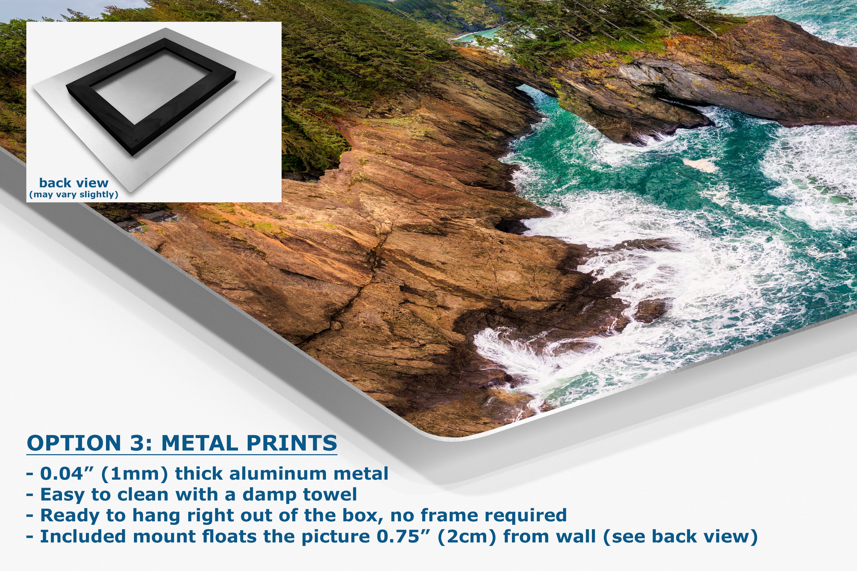 Oregon Coast Ocean Picture - Breathtaking Pacific Northwest Nature Photo for Relaxation, Meditation and Stylish Decor