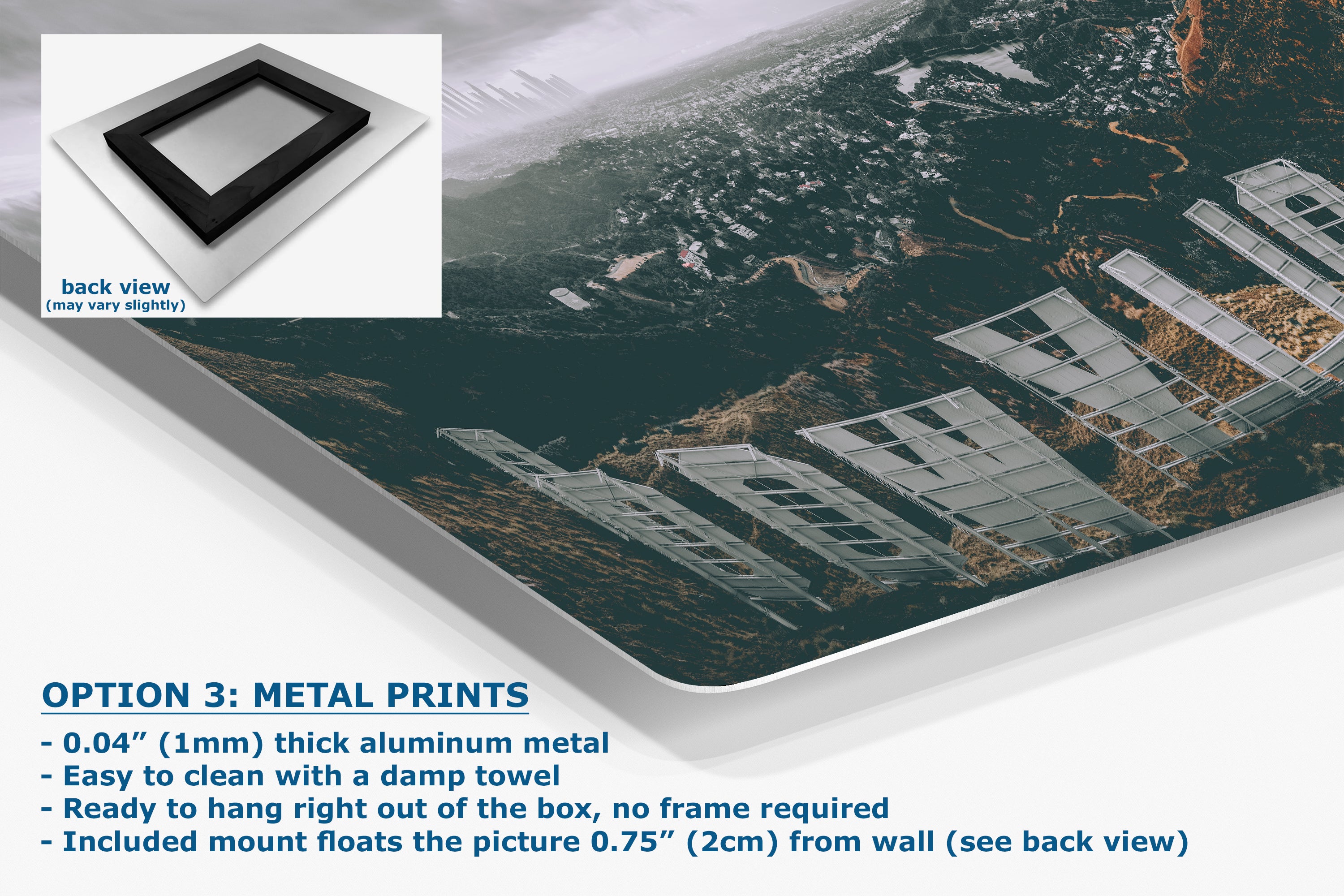 Hollywood Sign Los Angeles Skyline Retro Southern California Cityscape Urban Decor for Home or Office