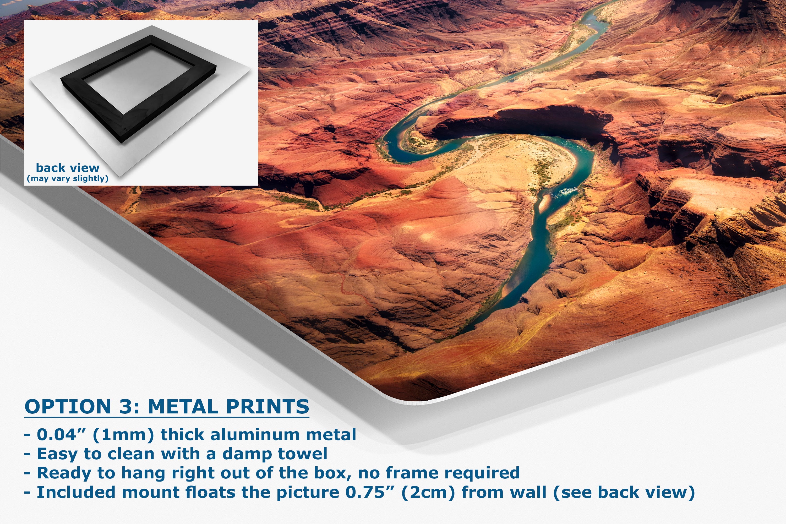 Grand Canyon National Park, Aerial Arizona Desert Picture Nature Photo, Bohemian Style Relaxation Artwork for Meditation, Apartment, Office & House Decor