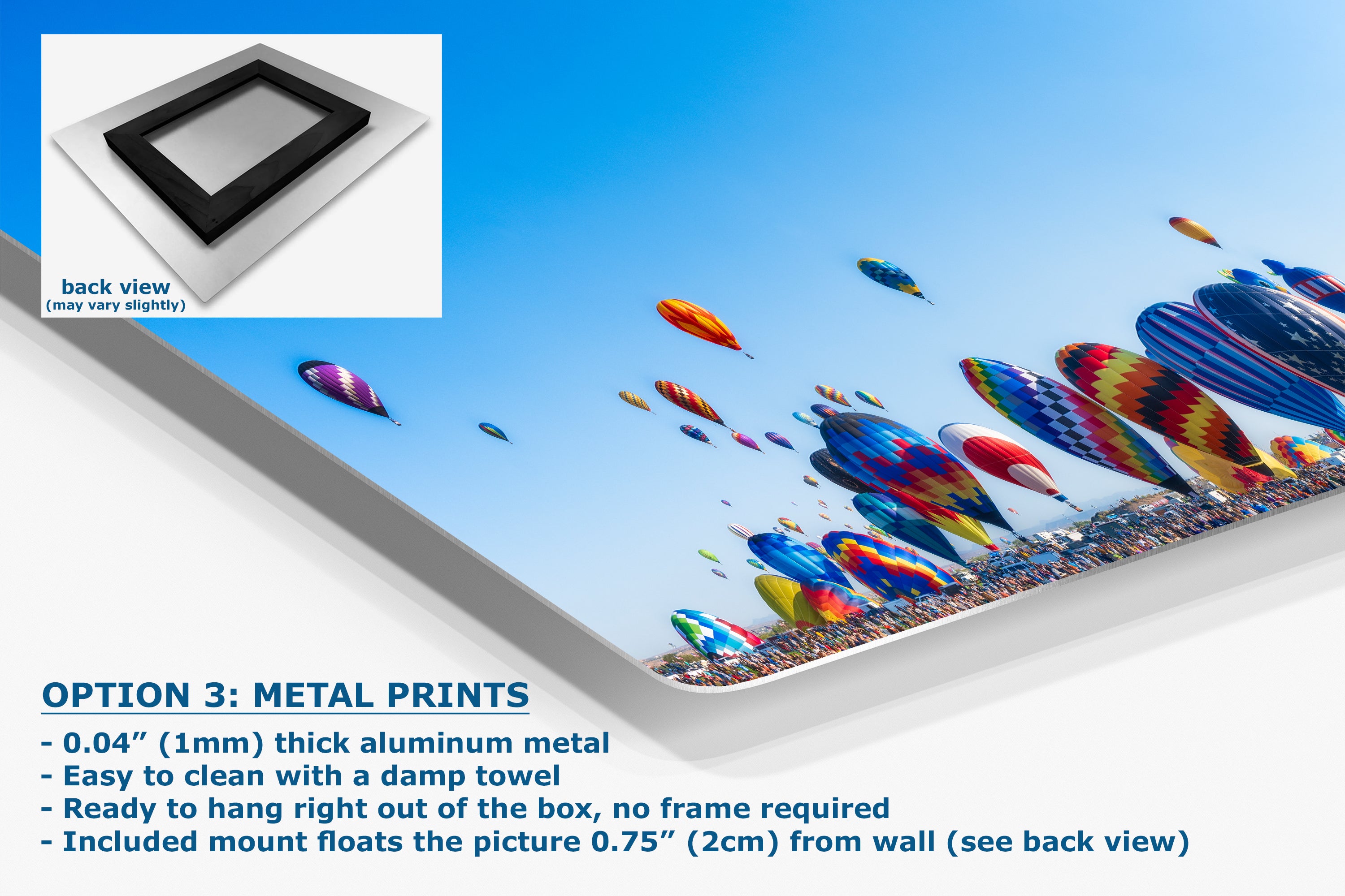 Hot Air Balloon Festival Mass Ascension Panorama Photo, Albuquerque New Mexico Balloon Fiesta Wall Art, Office, Cubicle & House Decor