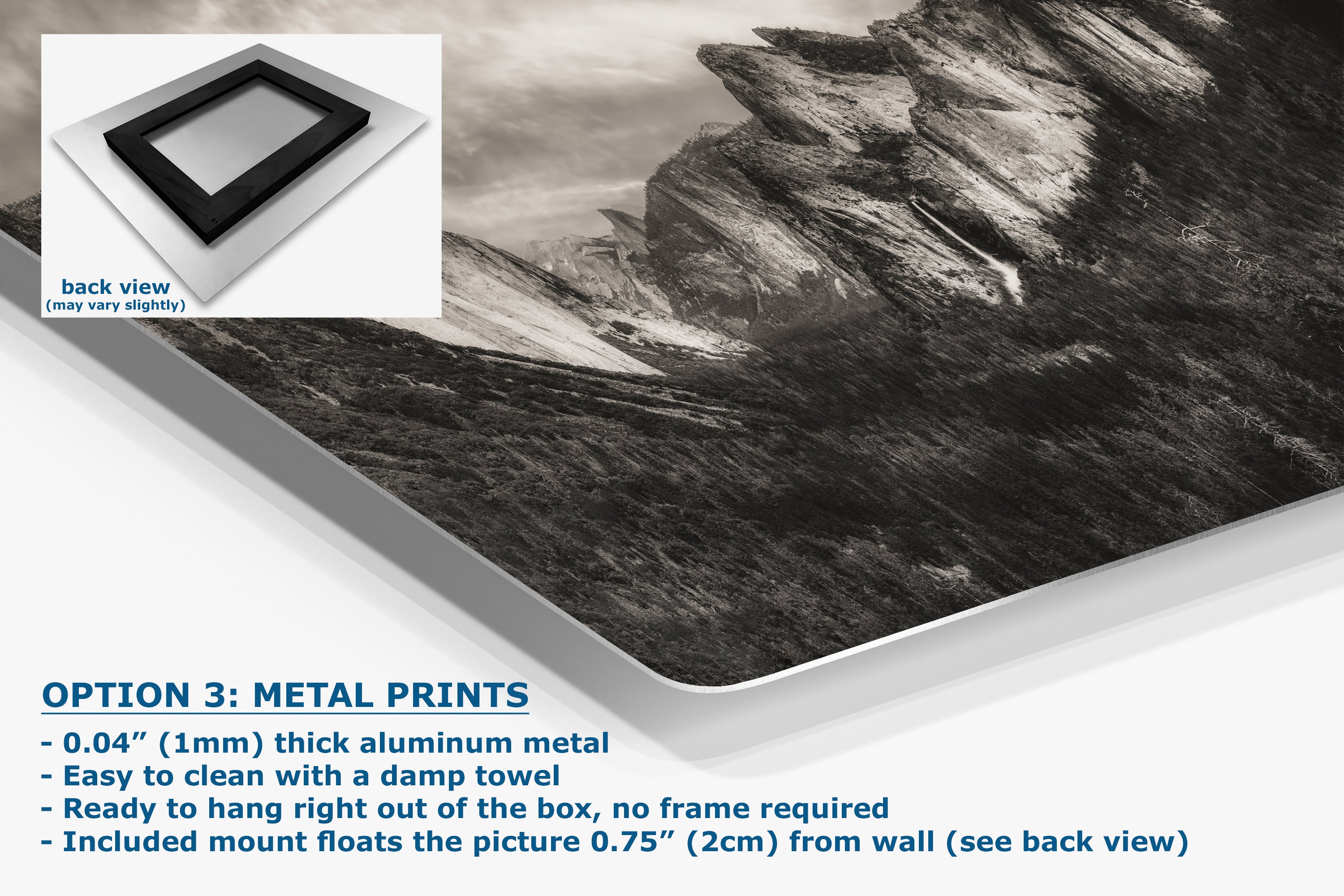 Tunnel View Yosemite National Park Mountain Picture Black and White Nature Photo Relaxation Artwork for Mediation, Office, & House Decor