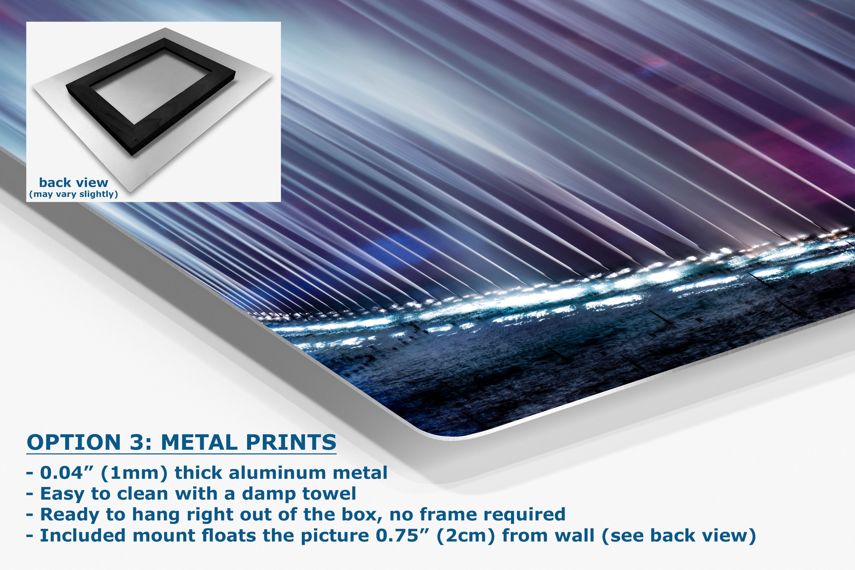 Bellagio Las Vegas Water Picture, Night Water Display Wall Decor