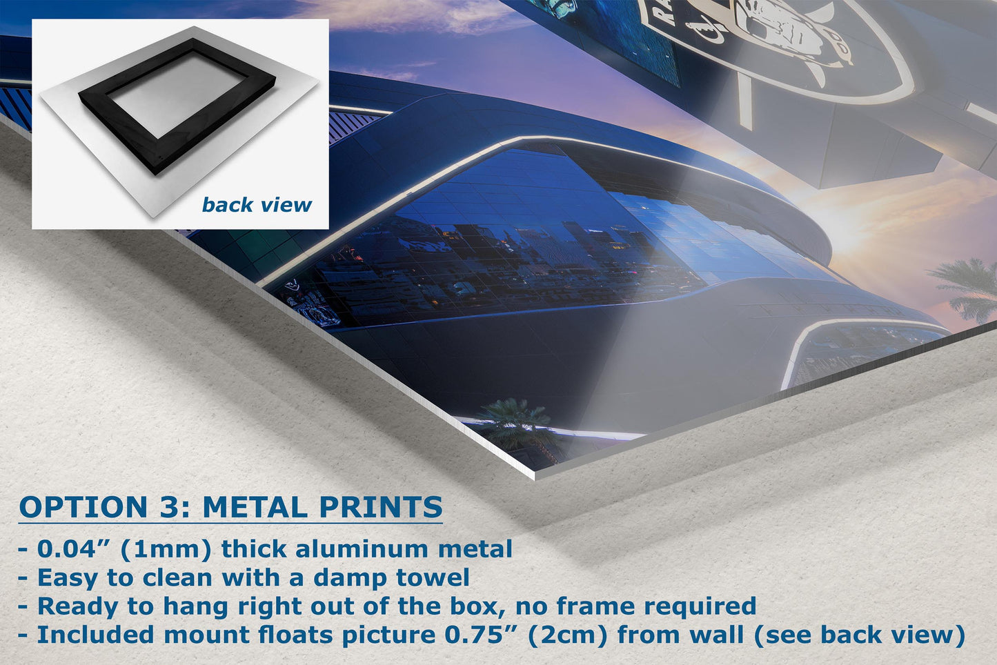 Las Vegas Raiders Football Gift Decor, Allegiant Stadium Photograph Poster, NFL Man Cave, Dorm Room & Office Wall Art