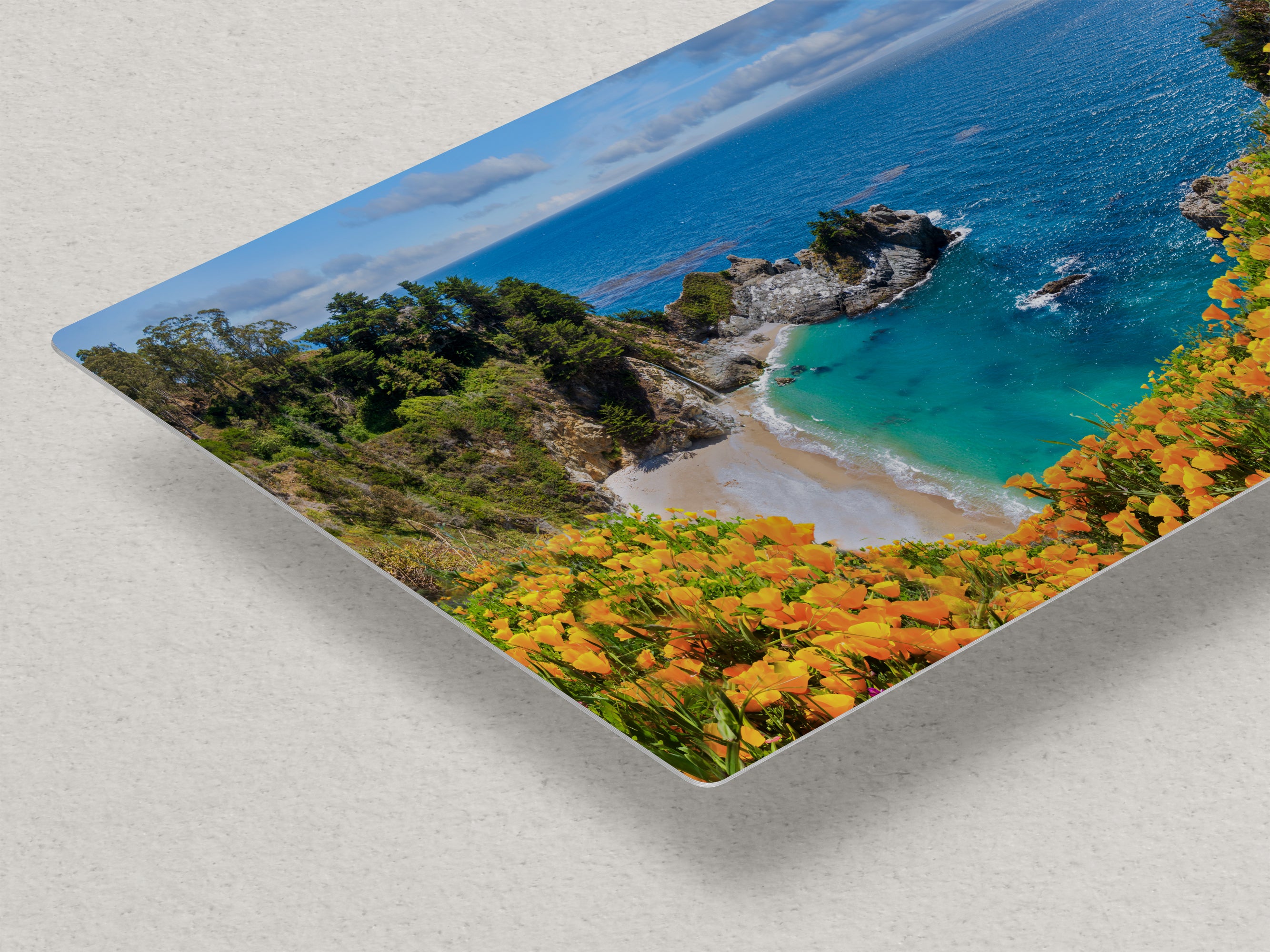 McWay Falls Wall Art Ocean Picture, Big Sur California Coastline Nature Photo
