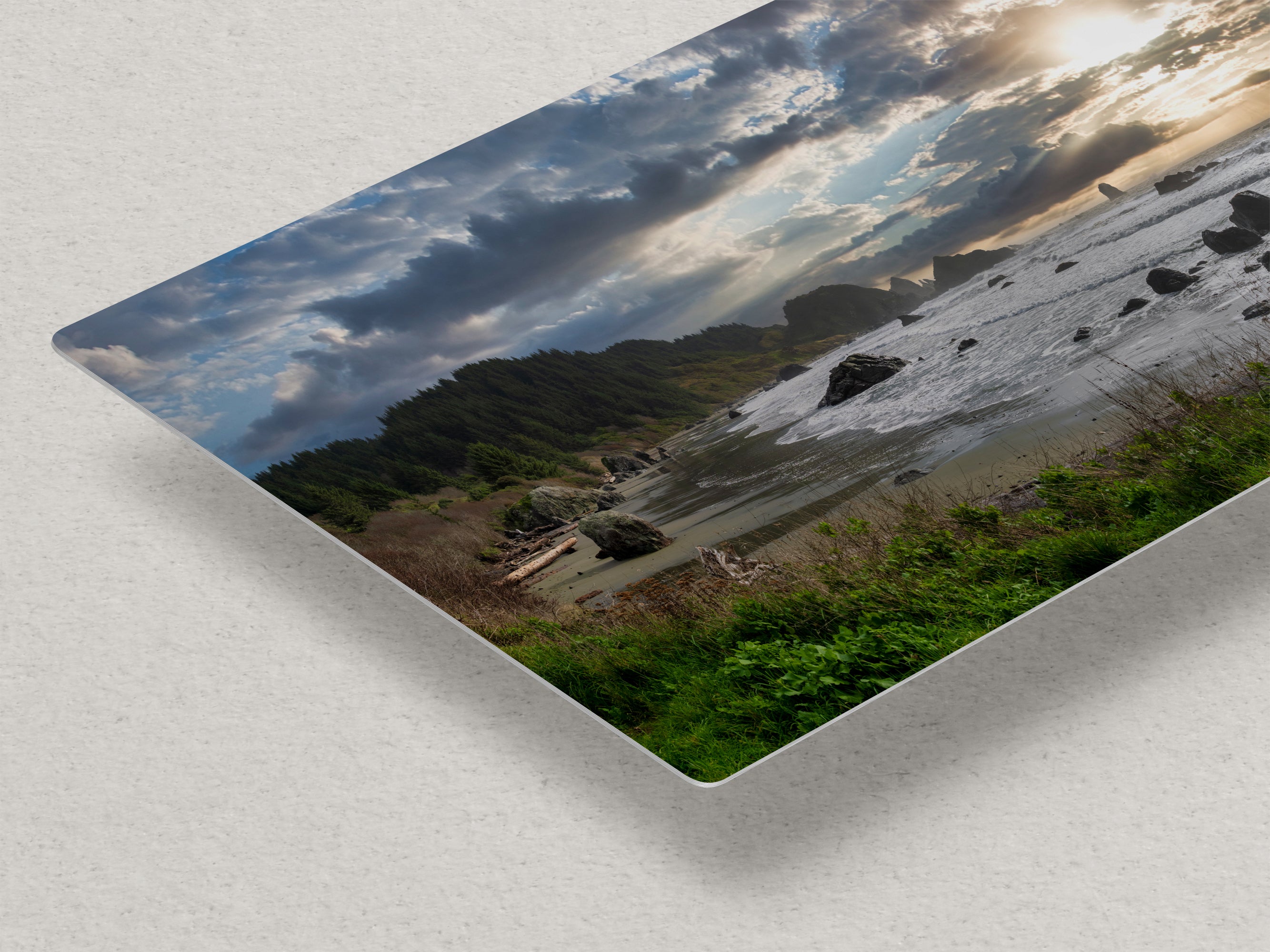 Lone Ranch Beach Oregon Coast Ocean Picture, Panorama Pacific Northwest Nature Photo Relaxation Artwork for Meditation, Apartment, Office & House Decor
