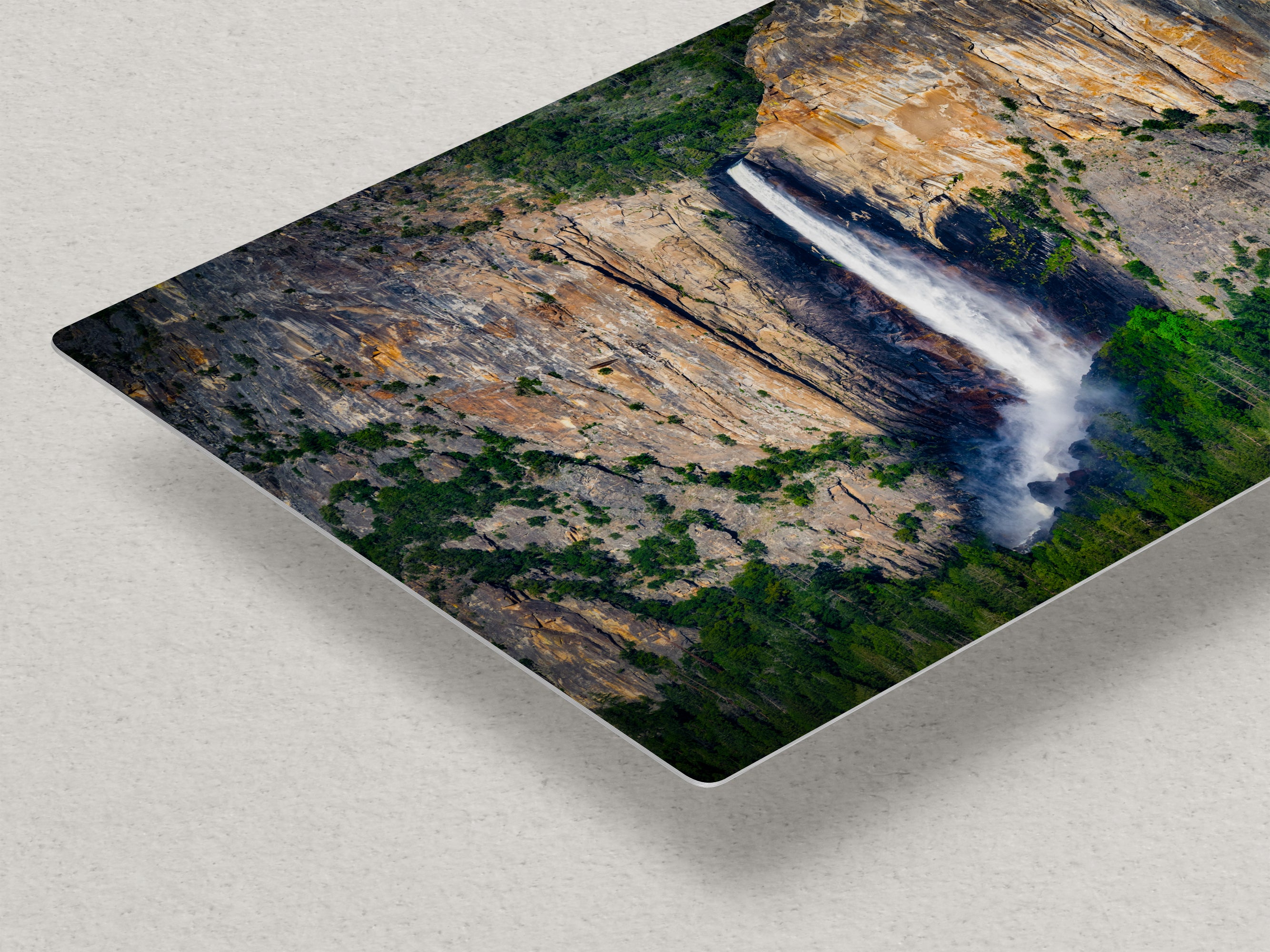 Bridalveil Falls Yosemite National Park Nature Photo Close Up, Relaxation Artwork Waterfall Picture for Meditation, Dorm Room, Office, and House Decor