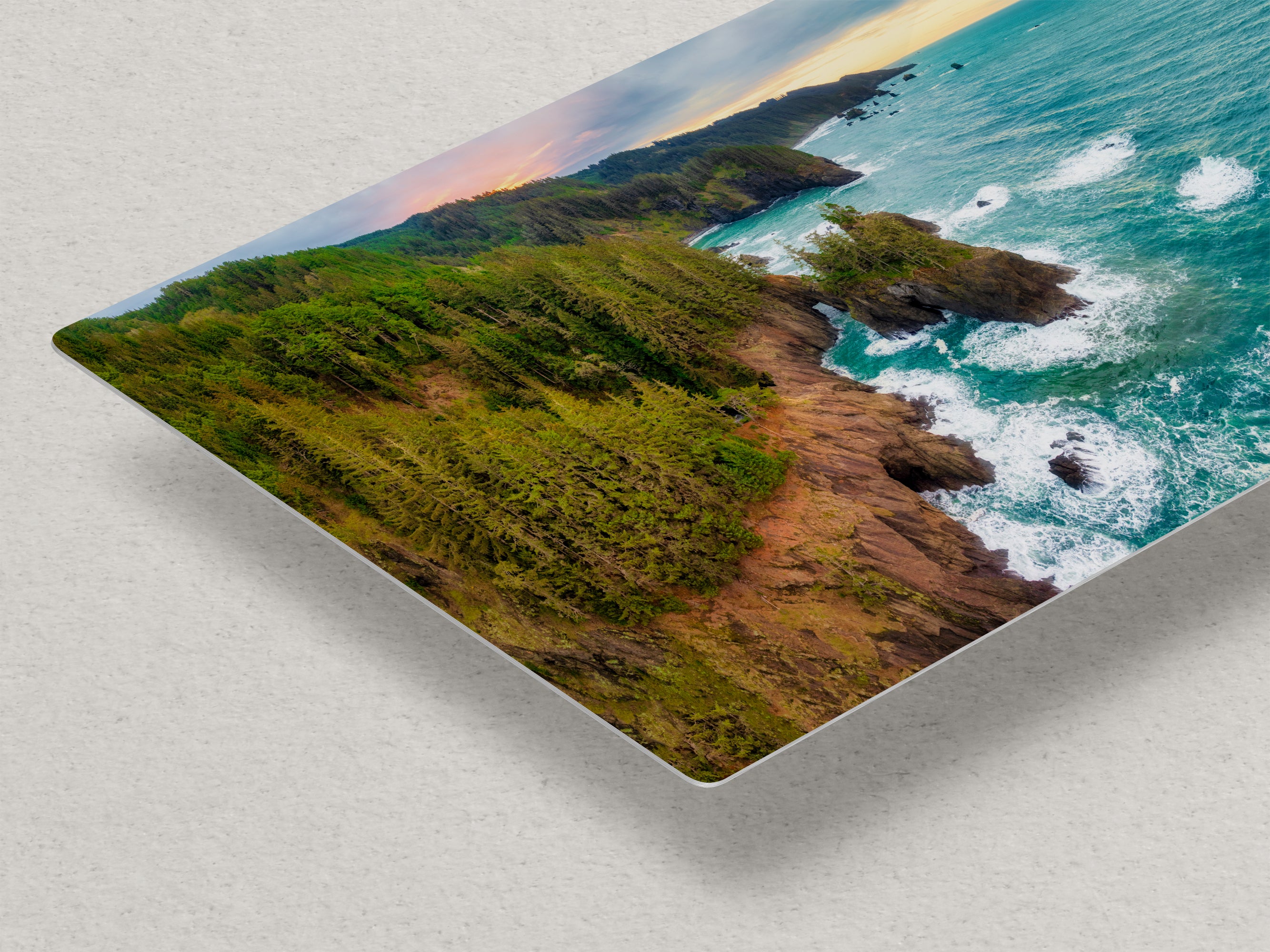 Oregon Coast Ocean Picture, Pacific Northwest Nature Photo Panorama Relaxation Artwork for Meditation, Apartment, Office & House Decor