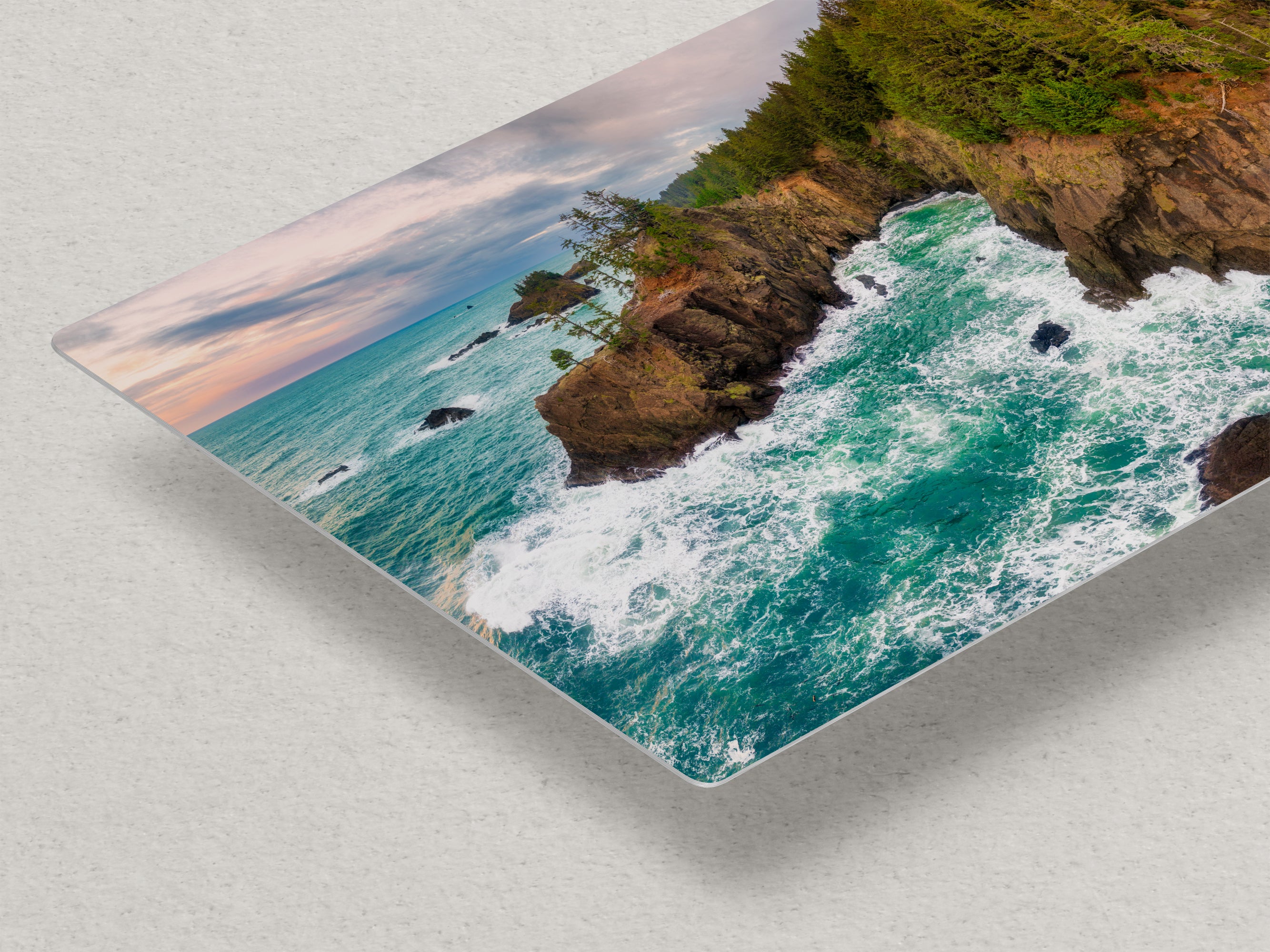 Oregon Coast Ocean Picture, Pacific Northwest Nature Photo Panorama Relaxation Artwork for Meditation, Apartment, Office & House Decor