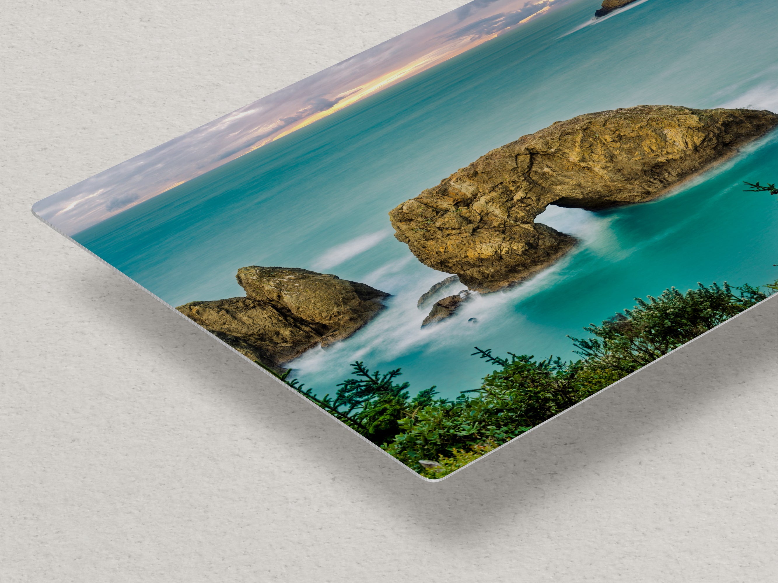 Sea Arch Oregon Coast Ocean Picture, Pacific Northwest Nature Photo Relaxation Artwork for Meditation, Apartment, Office & House Decor