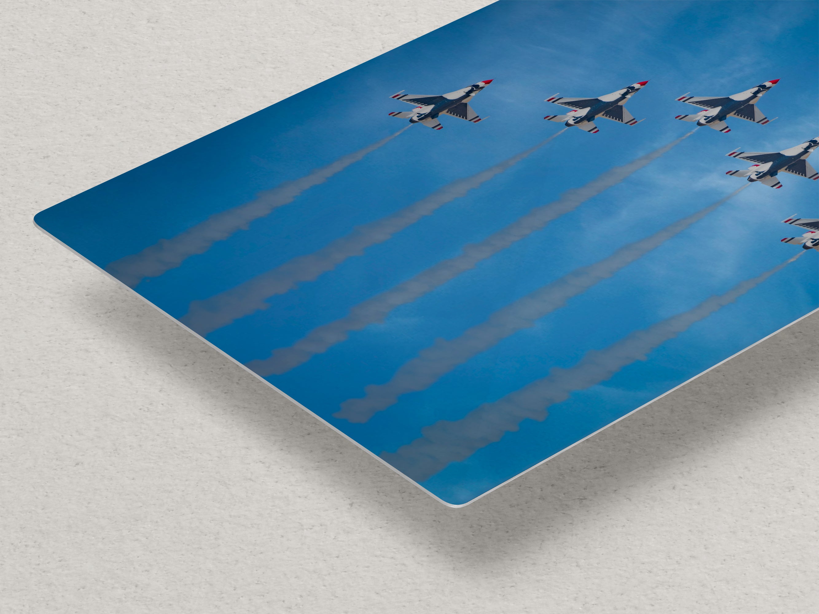 US Airforce Thunderbirds F-16 Fighting Falcon Aviation Artwork, Military Jet Fighter Wall Decor for Home & Office, Airplane PhotoPrint