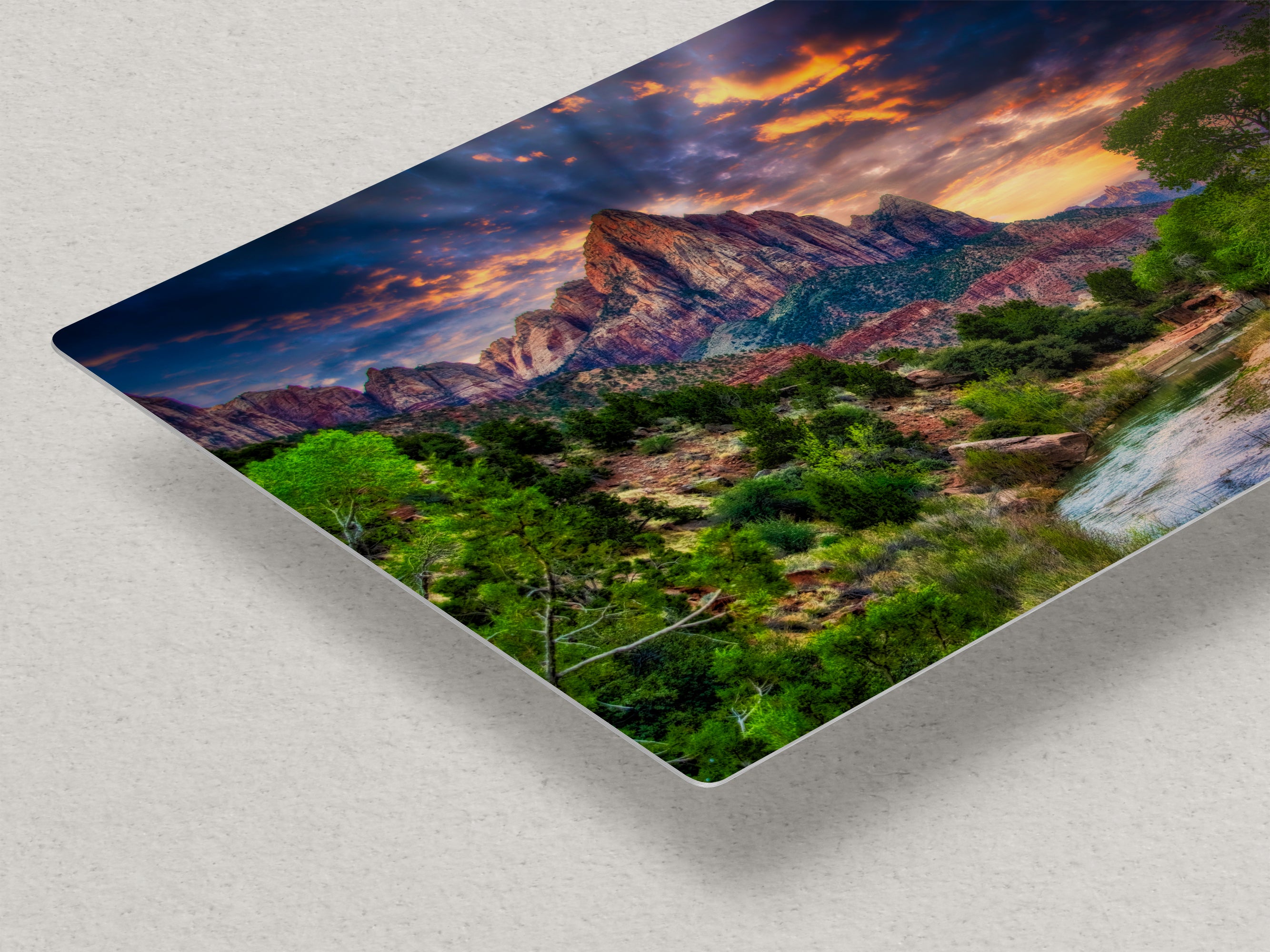 Zion National Park Art, Watchman Mountain Southwestern Desert Picture