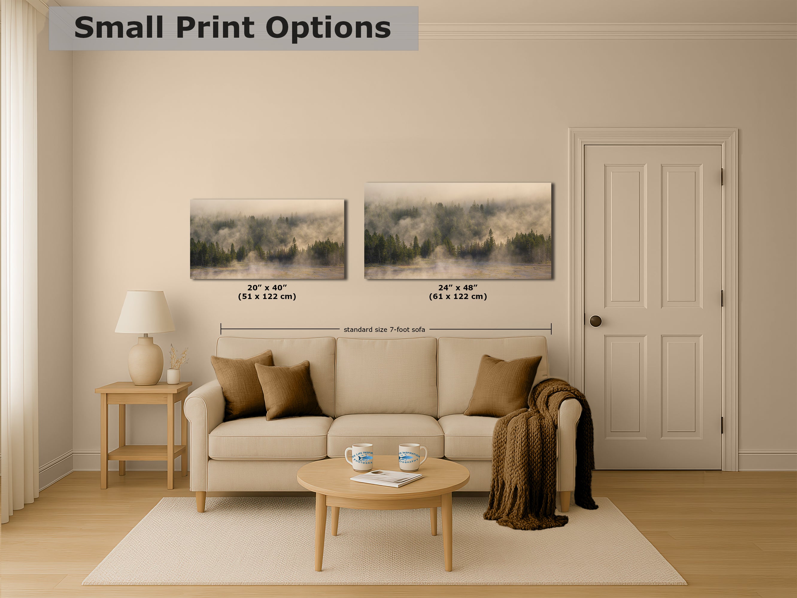 Foggy Forest Picture Forest Bathing Nature Photo, Yellowstone Misty Trees Wall Art, Cabin Decor, Canvas, Paper, Metal Prints