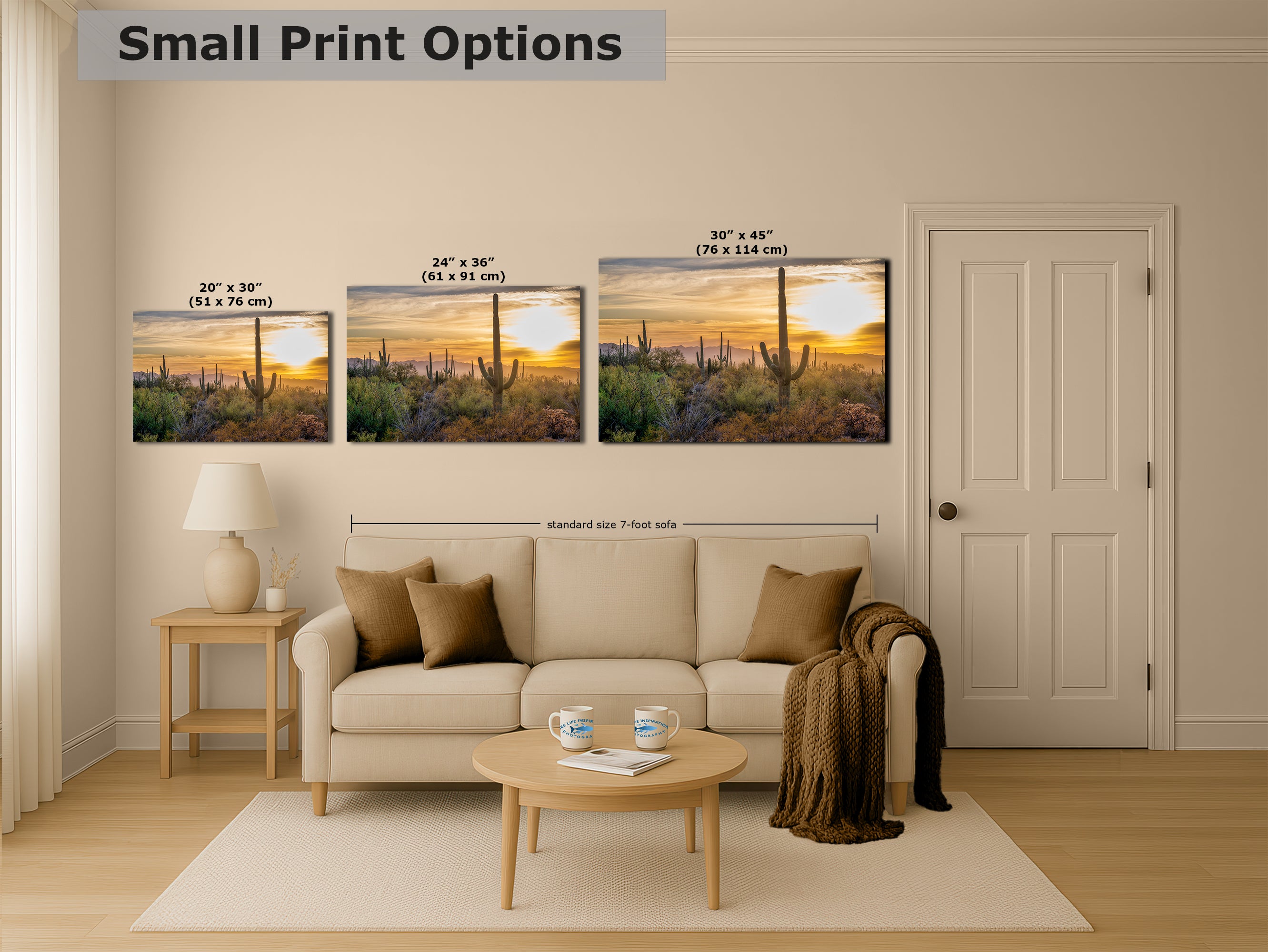 Saguaro National Park Arizona Desert Picture Sunset Nature Photo, Bohemian Style Relaxation Artwork, Southwestern Sonoran Desert House Decor
