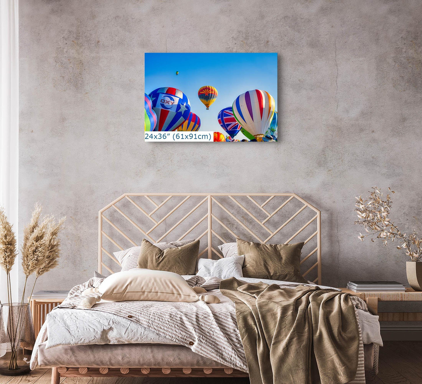 Hot Air Balloon Festival Mass Ascension Arizona Flag, Albuquerque New Mexico Balloon Fiesta Wall Art | Office, Cubicle & House Decor