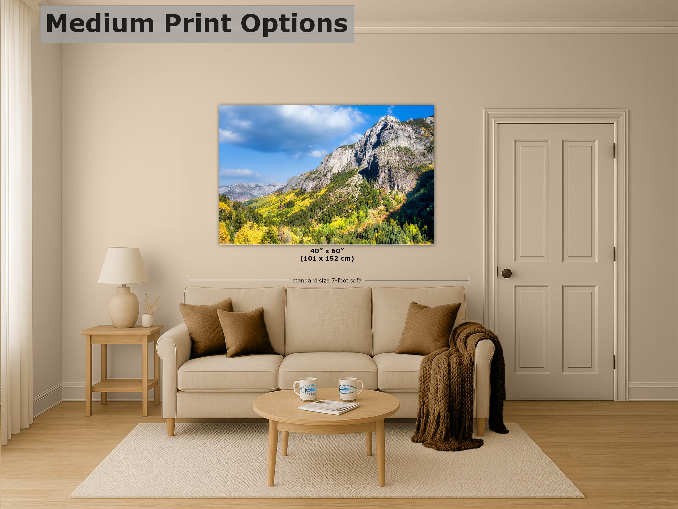 Colorado San Juan Mountain Picture, Fall Colors Aspen Trees Forest Picture Nature Photo for Relaxation Artwork, Meditation and House Decor