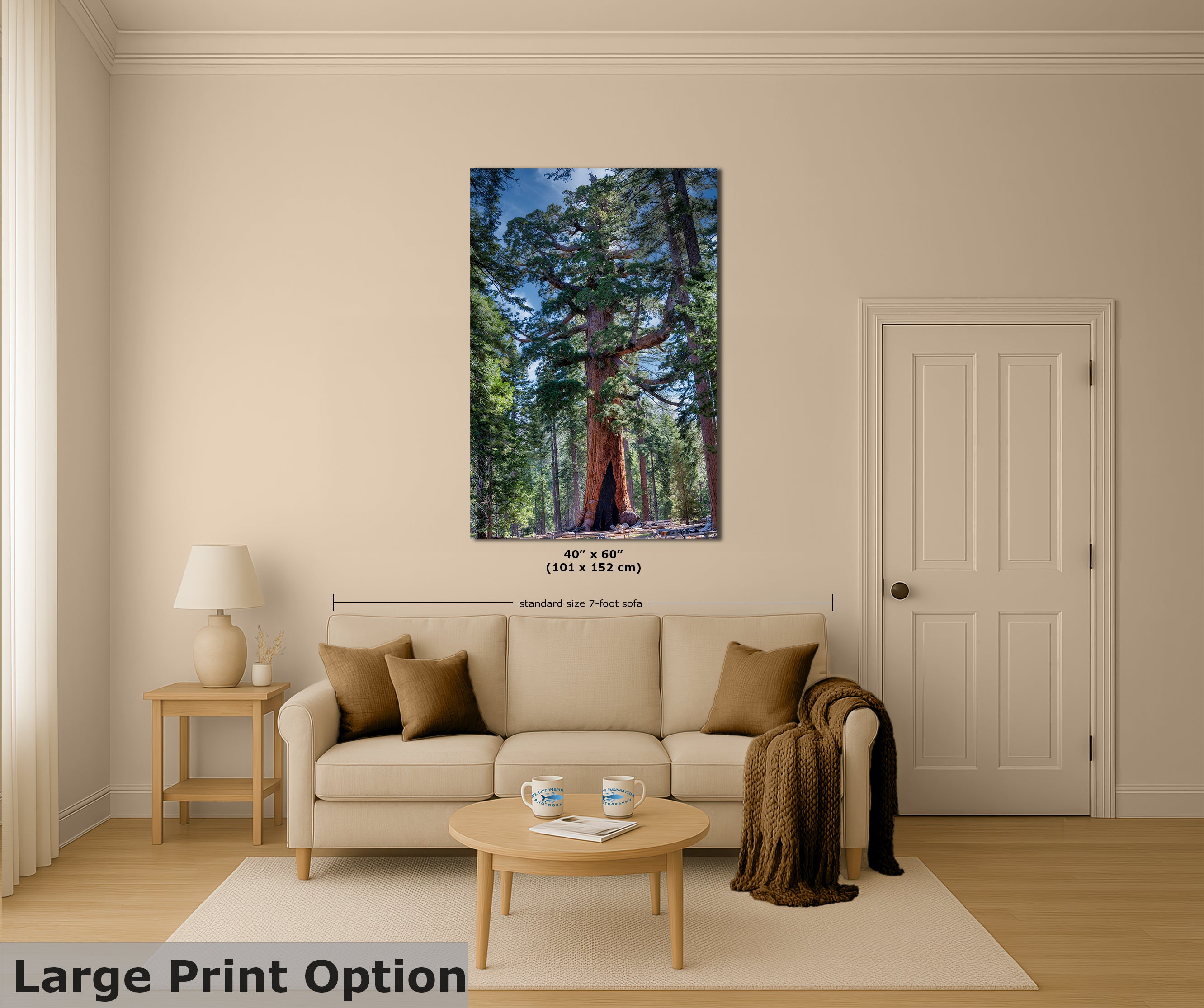 Giant Sequoia Tree Forest Picture Nature Photo, Yosemite Redwood Trees, Mariposa Grove Tree Hugger Decor, Forest Bathing for Relaxation