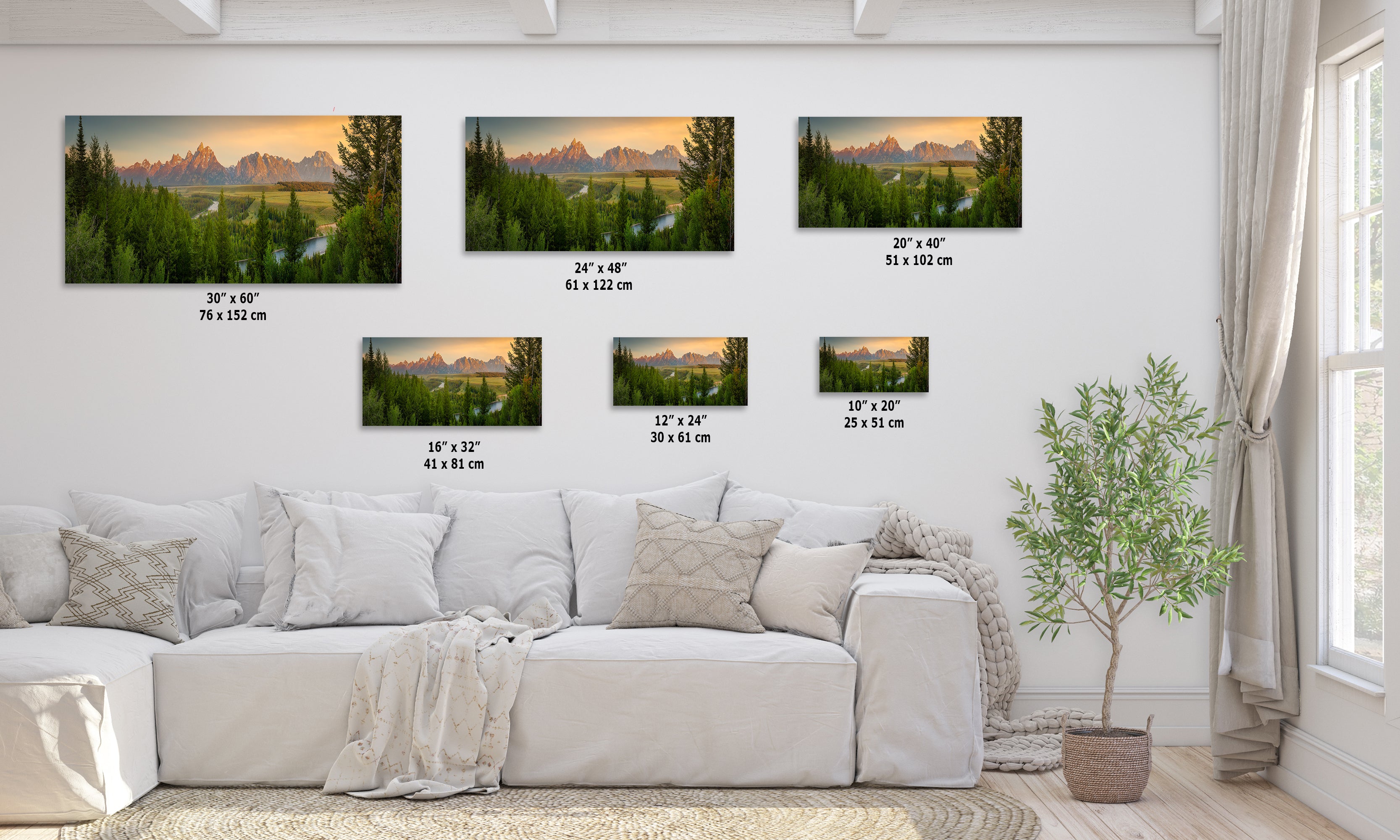 Grand Teton National Park Wyoming Mountain Picture Panorama Nature Photo, Rustic Wall Art, Jackson Hole Scenery, Bohemian Decor