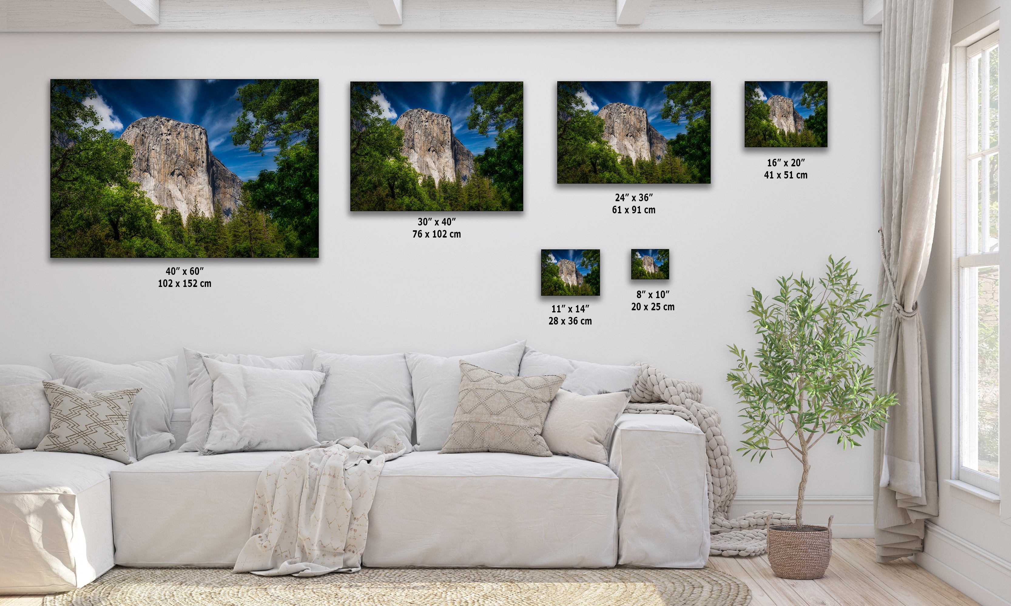 El Capitan Wall Art, Yosemite National Park Nature Photo