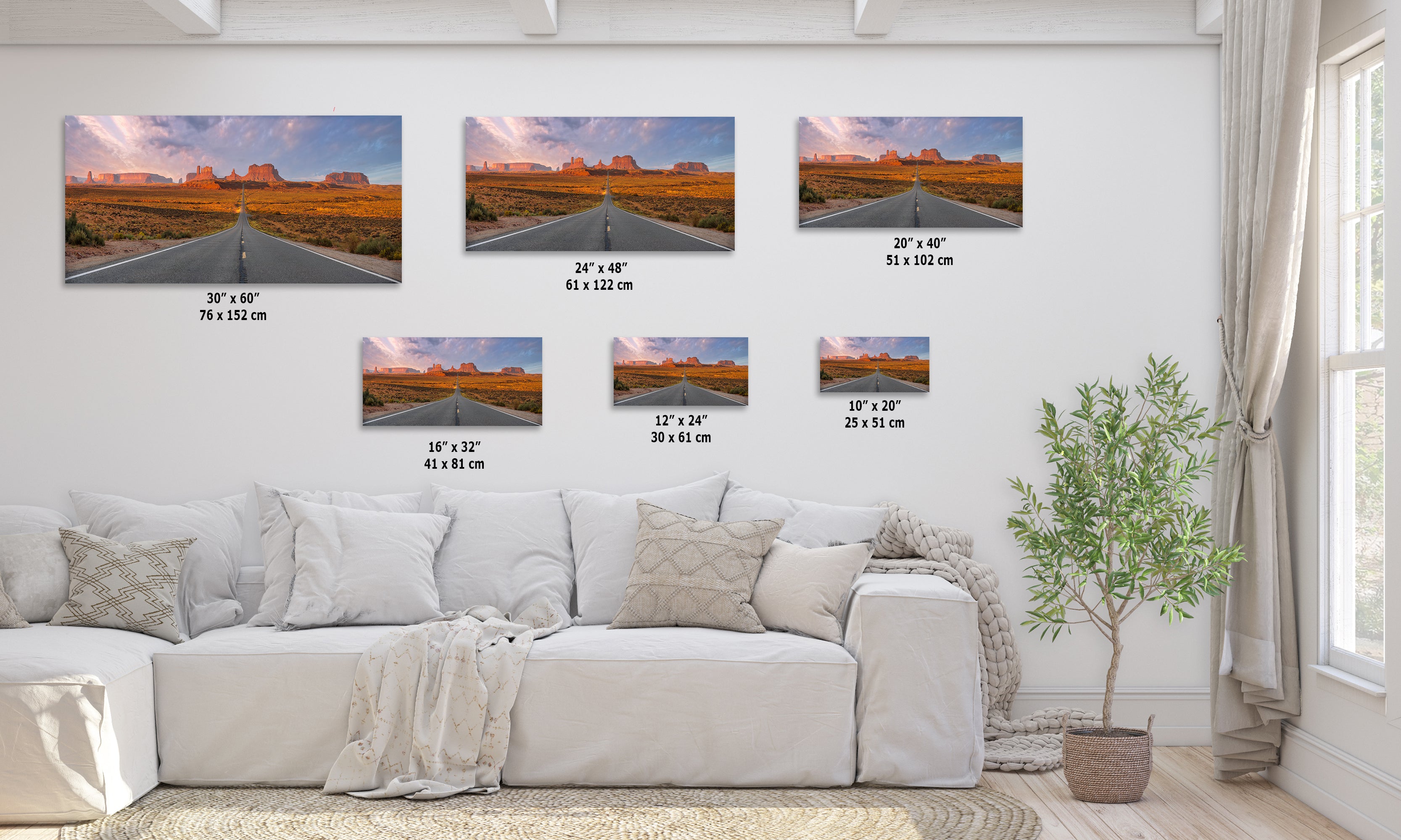 Monument Valley Arizona Desert Picture Nature Photo, Forrest Gump View Bohemian Style Relaxation Artwork for Meditation, Apartment, Office & House Decor