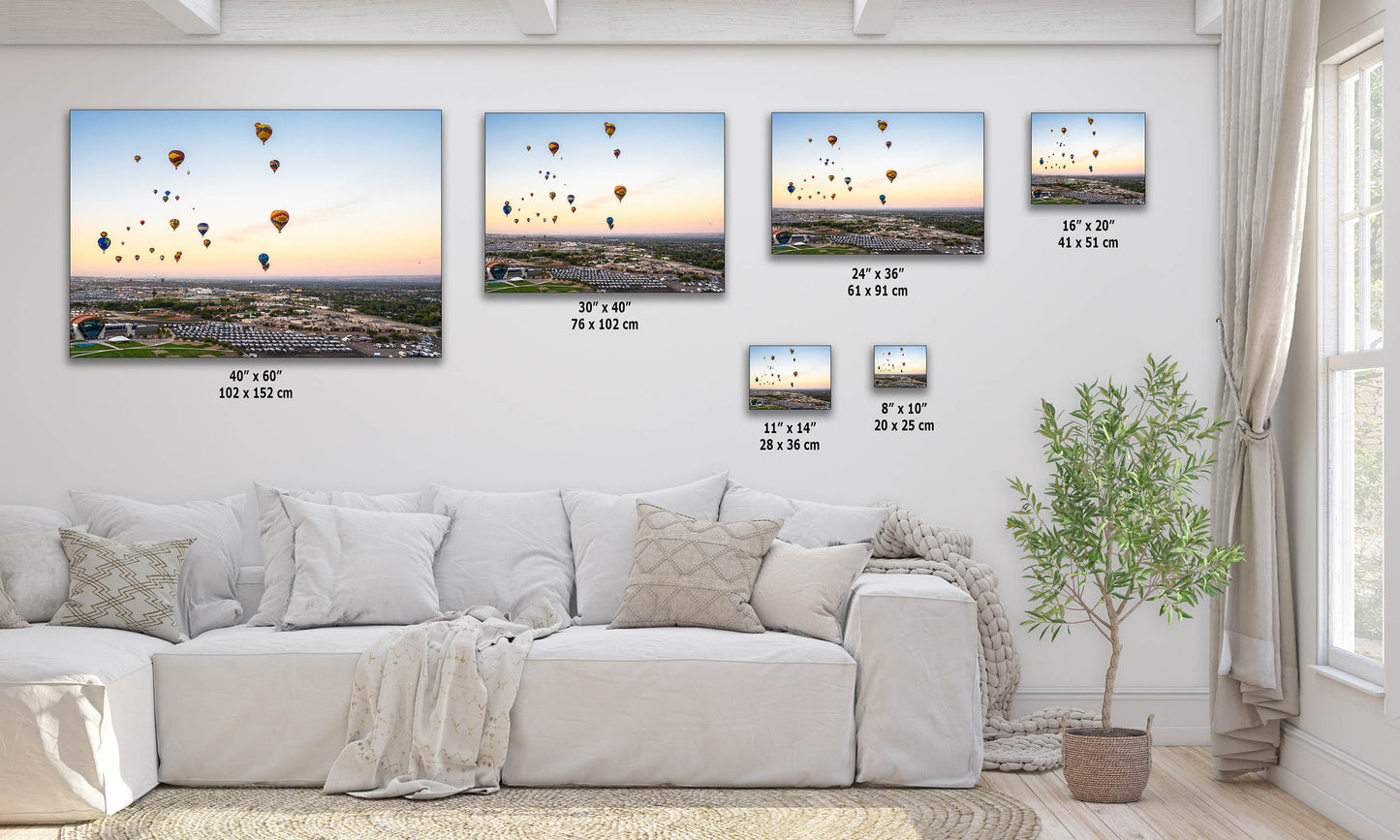 Airstream Rally Aerial View Photograph from the 2024 Albuquerque Balloon Fiesta in New Mexico