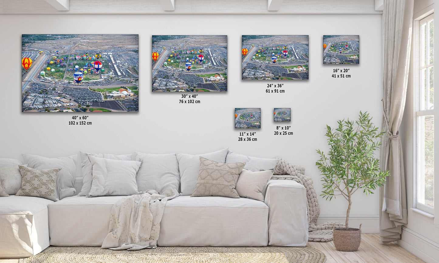 Hot Air Balloons over Airstream Rally from the 2024 Albuquerque Balloon Fiesta in New Mexico