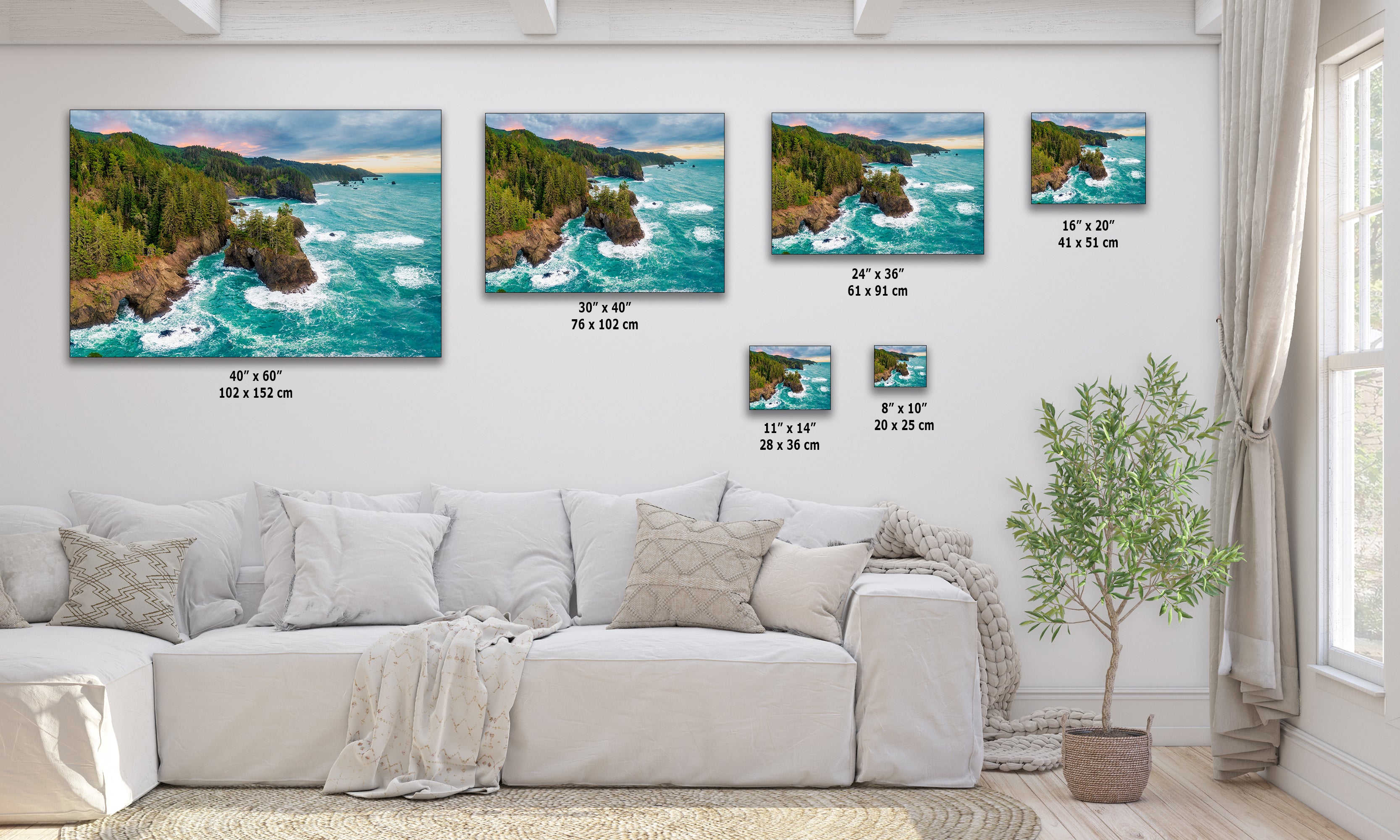 Oregon Coast Ocean Picture, Pacific Northwest Rocky Coastline Nature Photo