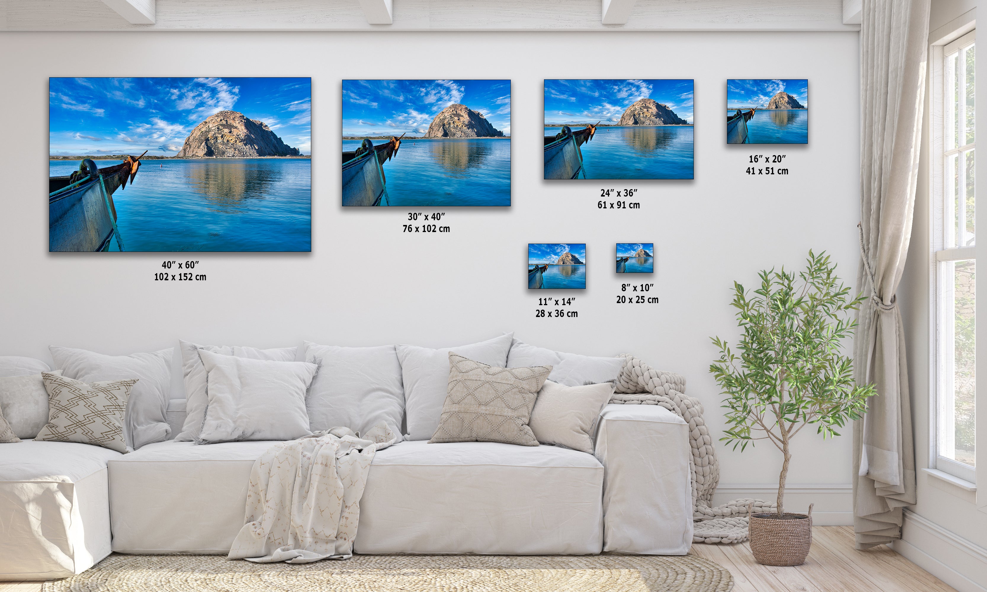 Morro Bay California Coastline Ocean Picture Nature Photo, Morro Rock Coastal Relaxation Artwork, Dorm Room, Office & House Decor