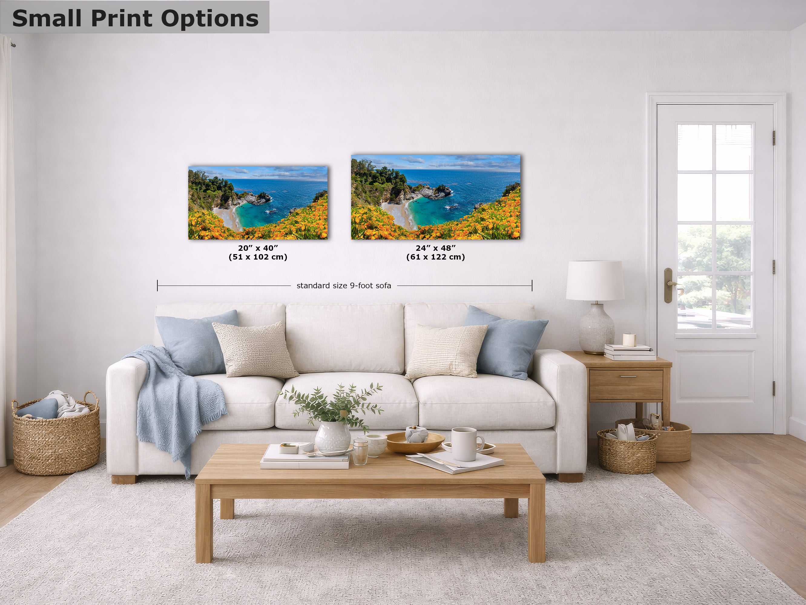 McWay Falls Wall Art Ocean Picture, Big Sur California Coastline Nature Photo