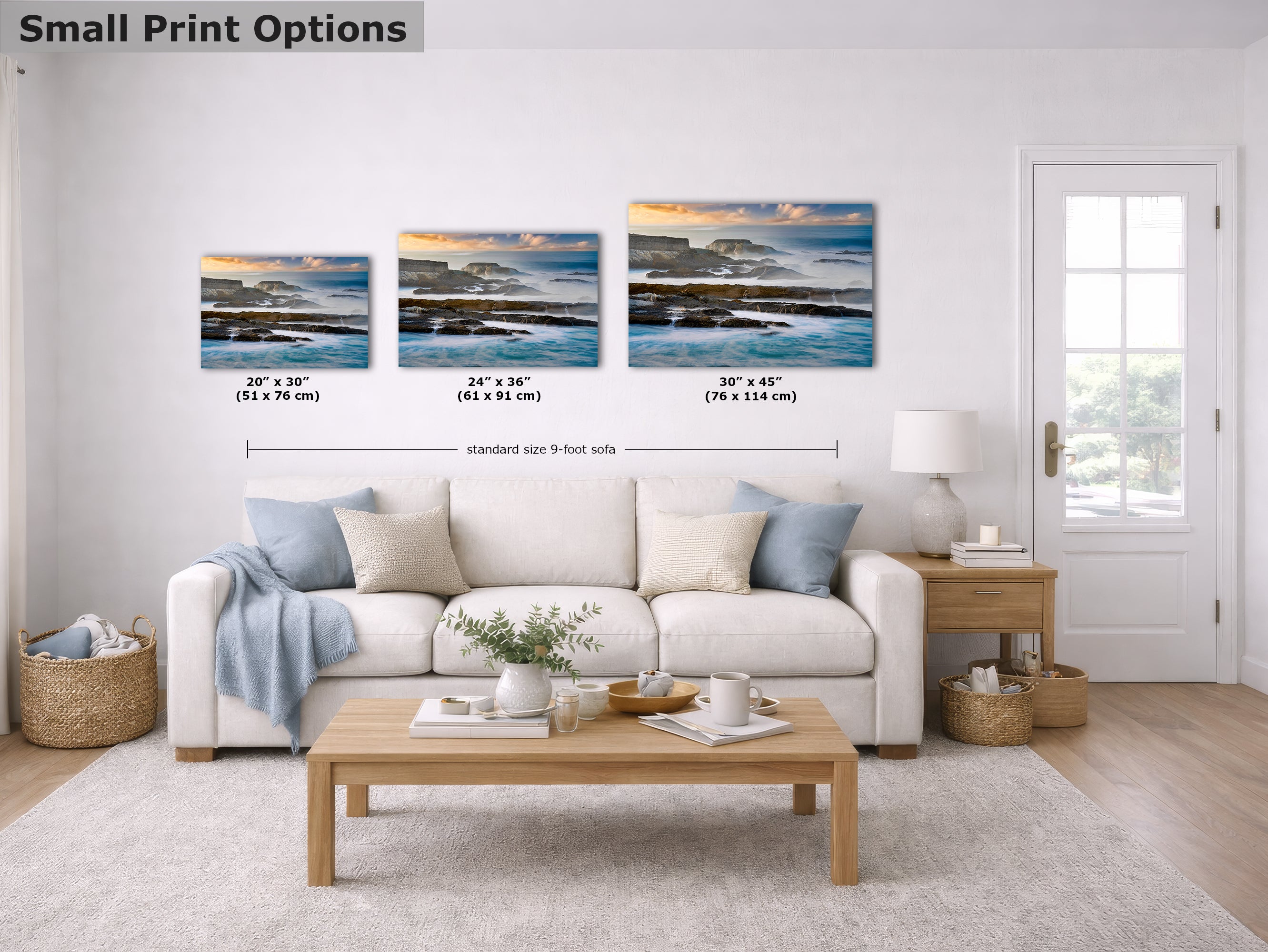 Limited Edition Fine Art Photography Ocean Picture, California Coastline Sea Mist