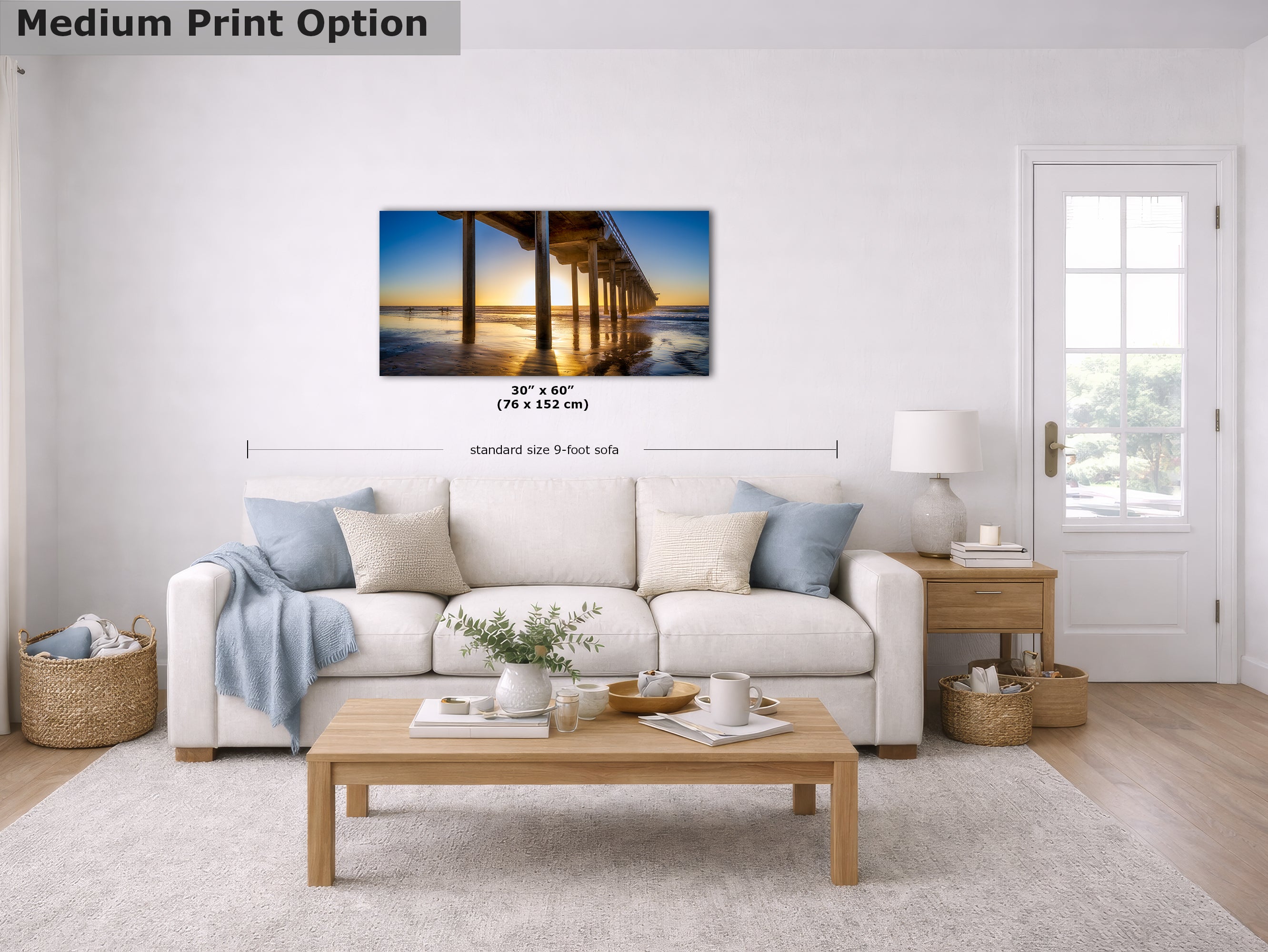 Limited Edition Fine Art Photography, Ocean Picture California Coastline Scripps Pier Sunset