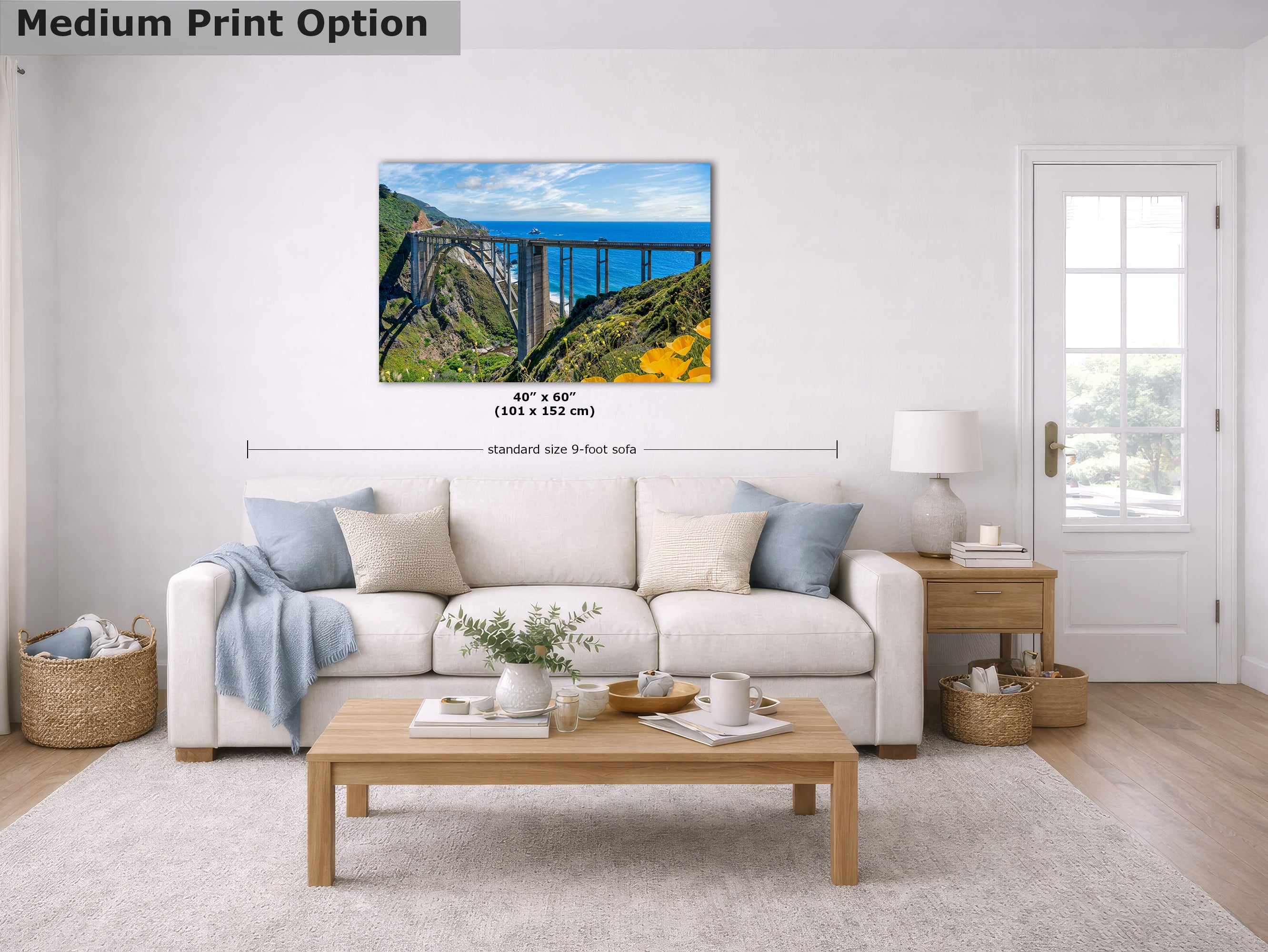 Bixby Bridge Ocean Picture, Big Sur California Coastline Nature Photo