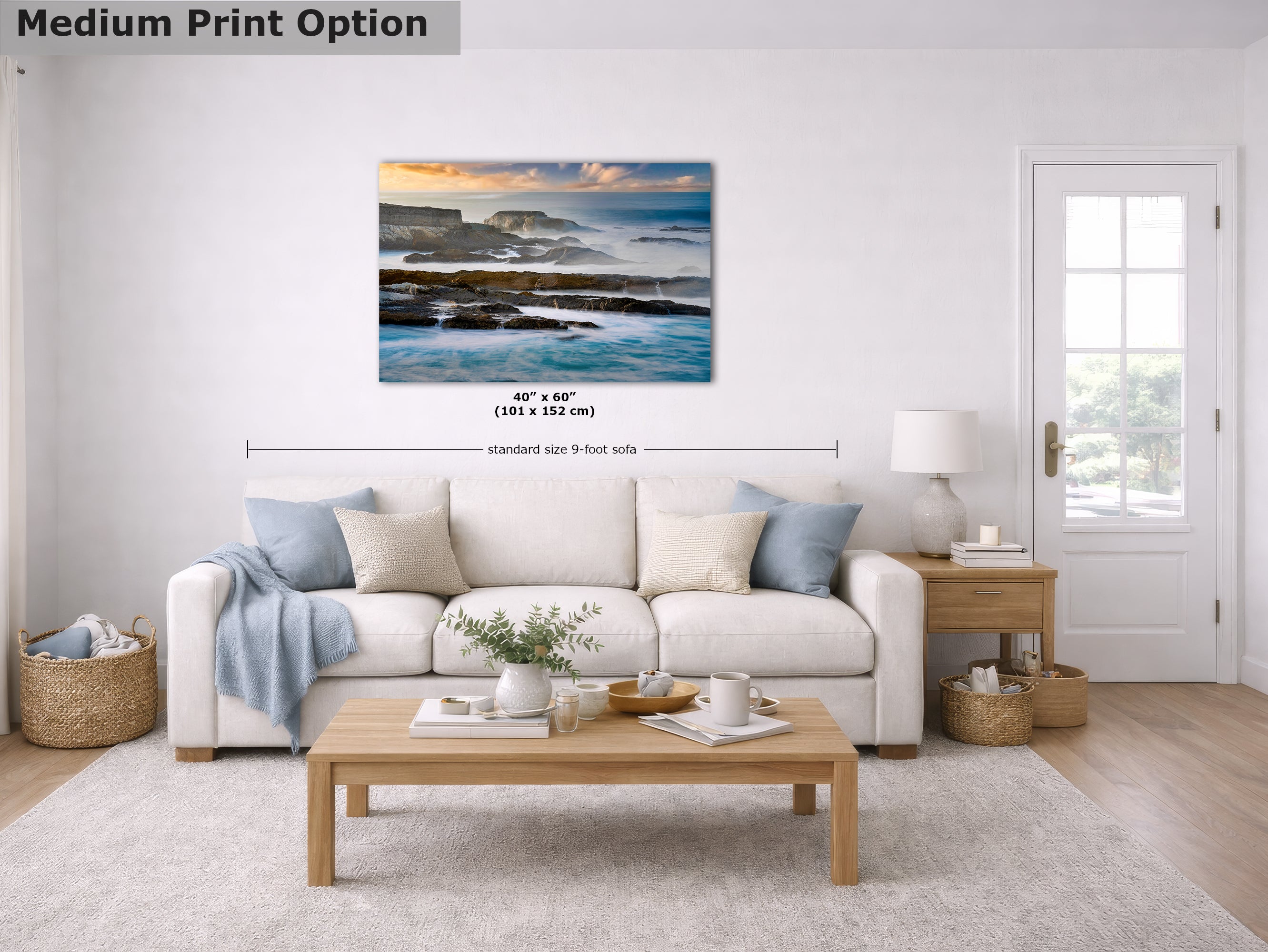 Limited Edition Fine Art Photography Ocean Picture, California Coastline Sea Mist