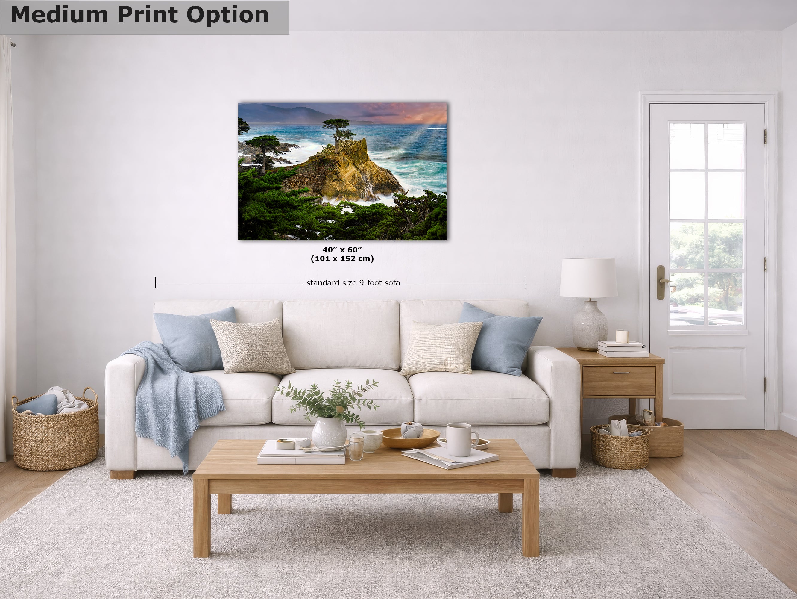 California Coastline Limited Edition Fine Art Print – Lone Cypress Ocean Picture Nature Photo