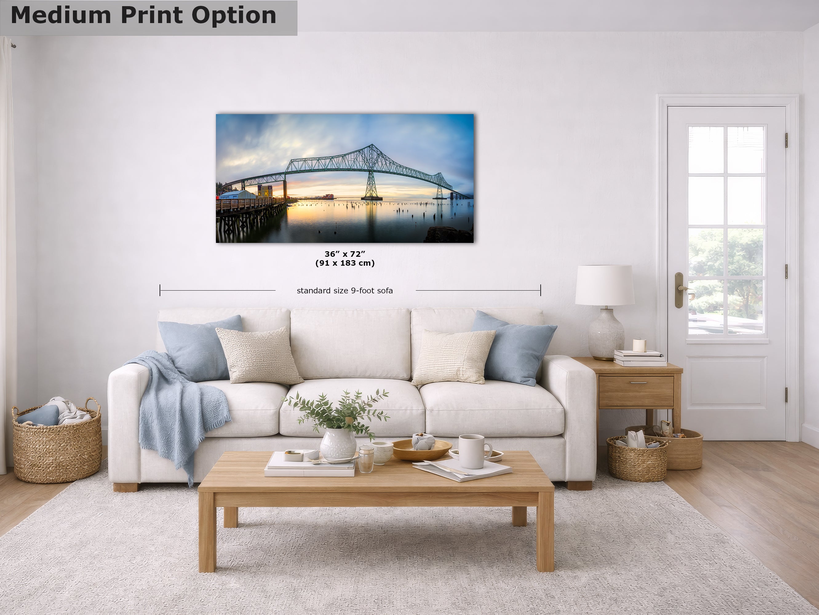 Astoria-Megler Bridge Picture Sunset, Oregon Coast Ocean Picture, Pacific Northwest