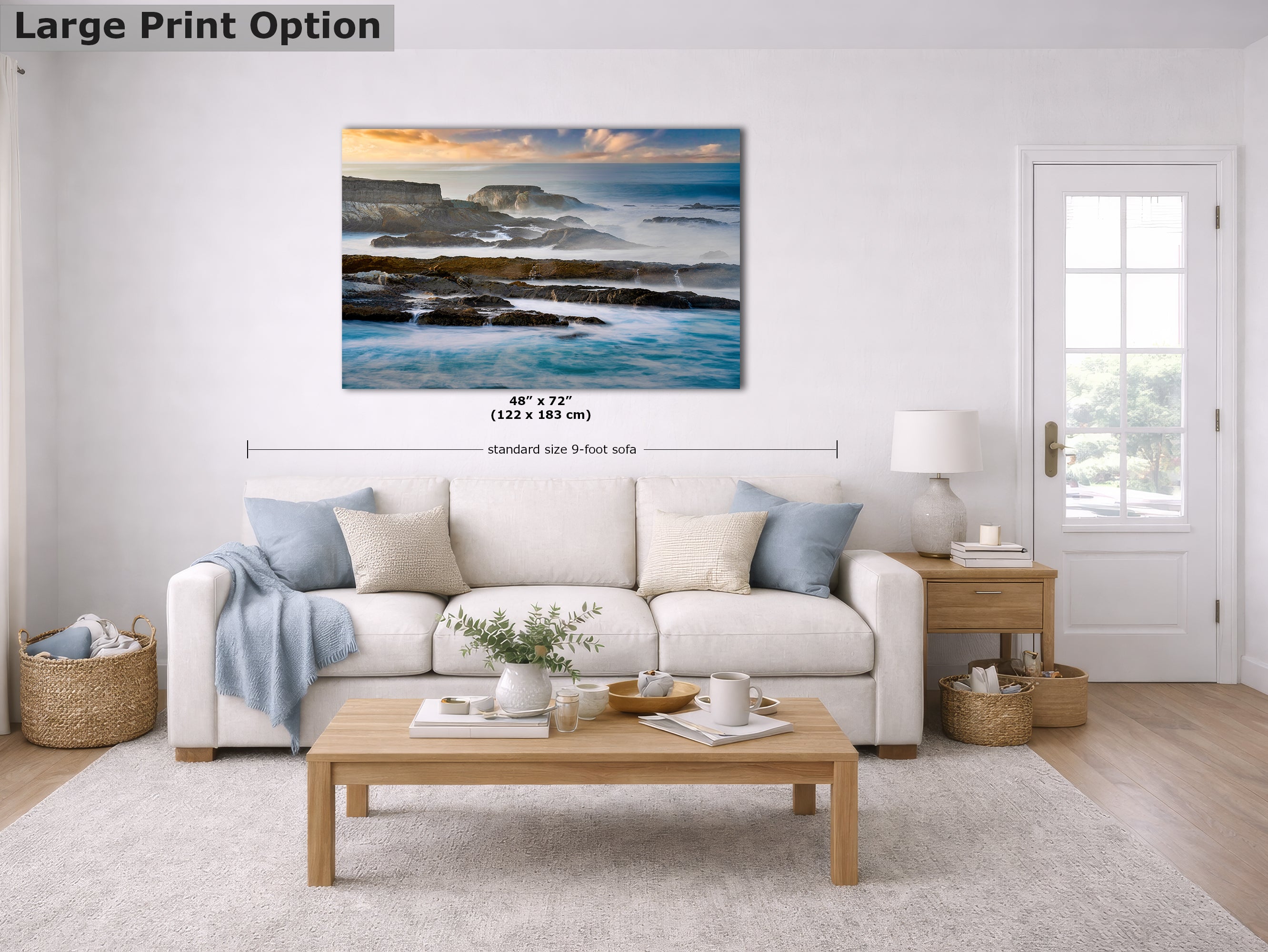 Limited Edition Fine Art Photography Ocean Picture, California Coastline Sea Mist