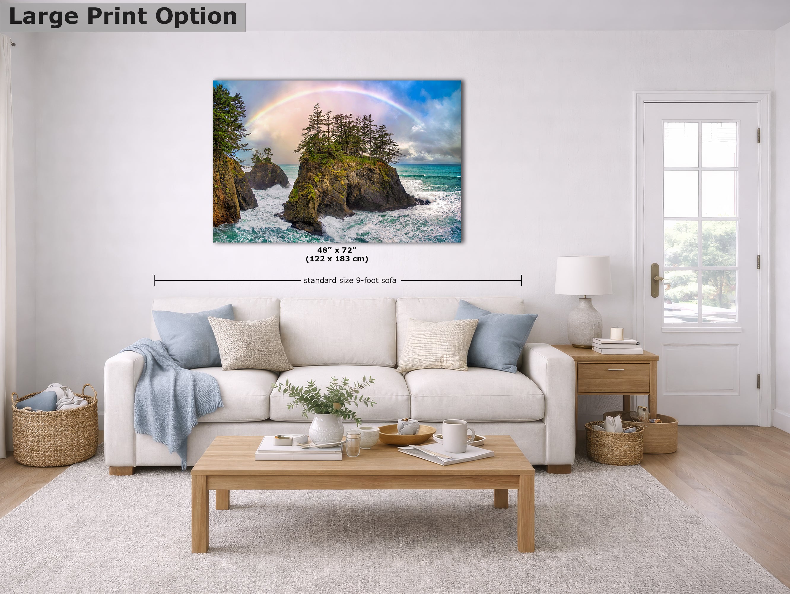 Oregon Coast Fine Art Print Limited Edition Rainbow Ocean Seascape