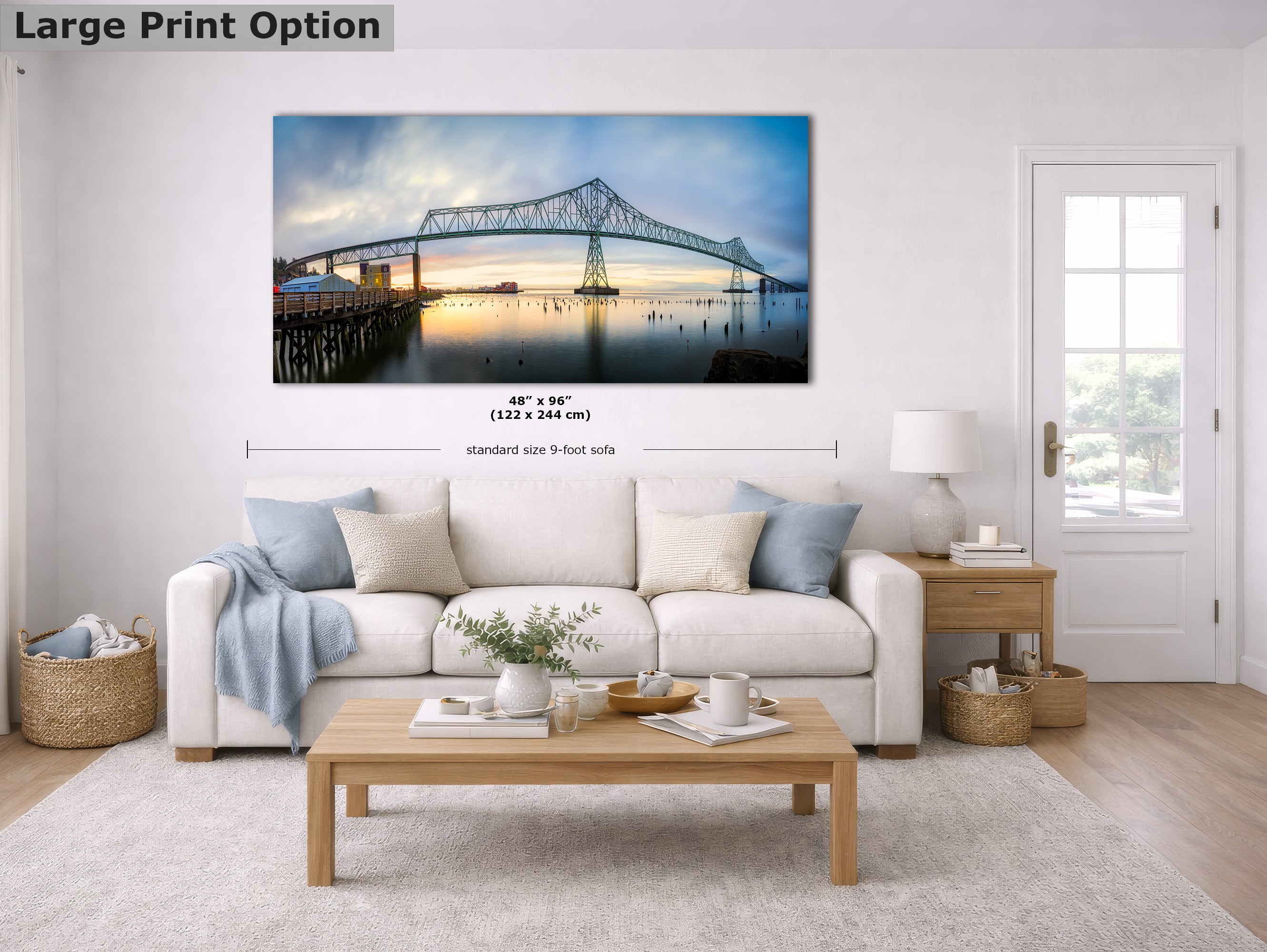 Astoria-Megler Bridge Picture Sunset, Oregon Coast Ocean Picture, Pacific Northwest