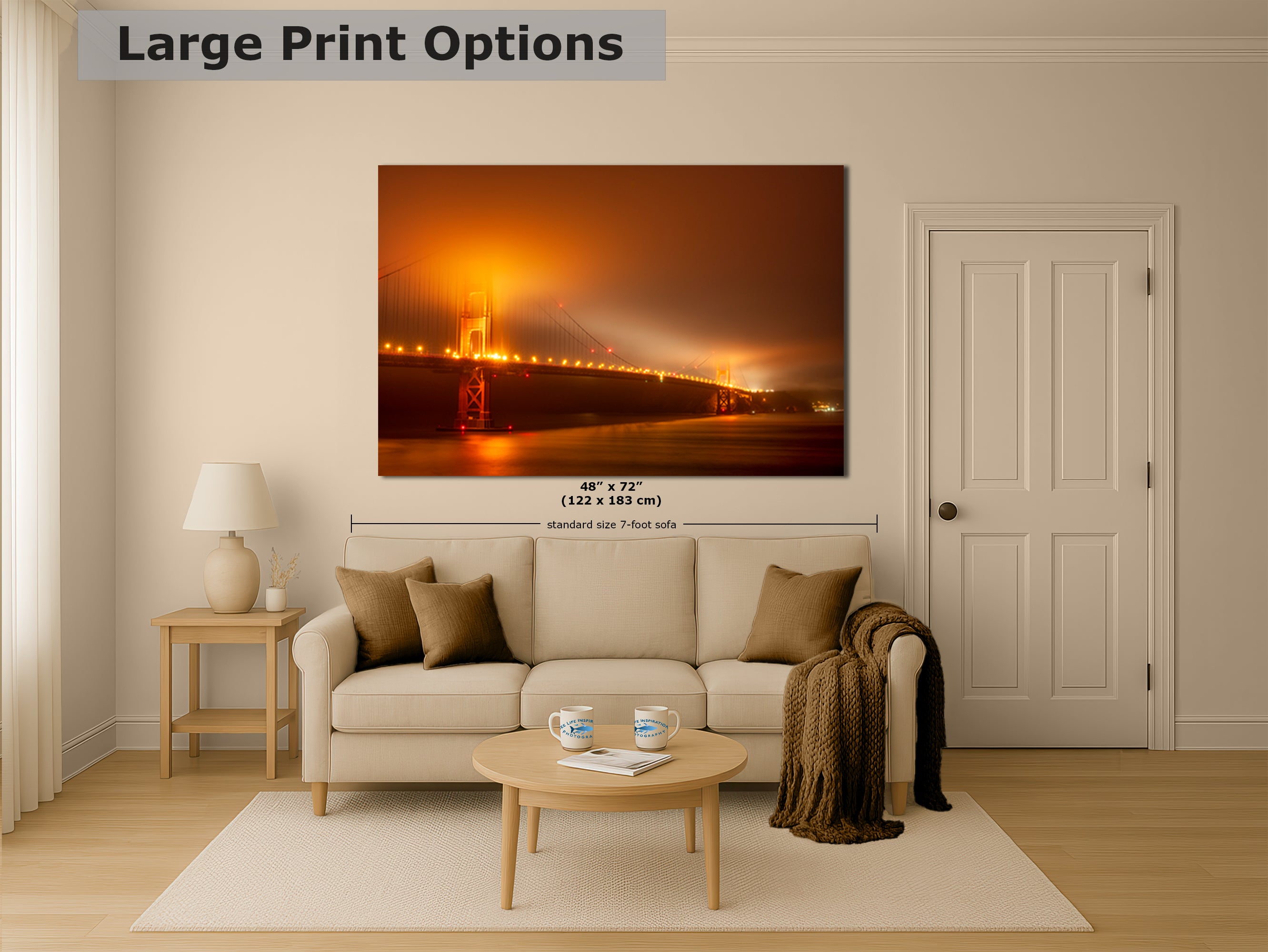 Limited Edition Fine Art Photography Bridge Picture, San Francisco's Glowing Golden Gate