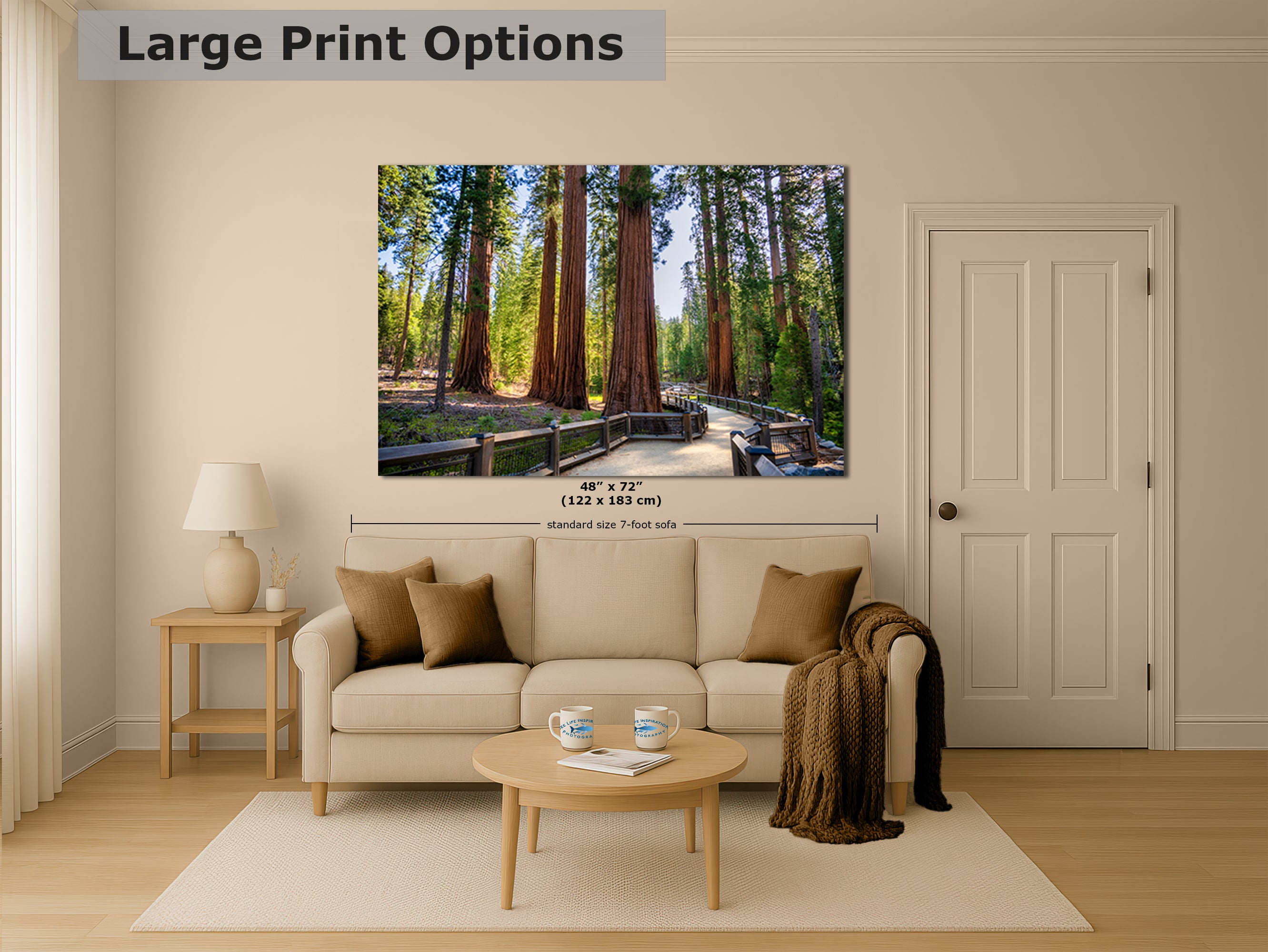 Giant Sequoia Tree Forest Picture Nature Photo | Yosemite Redwood Trees for Nature Lovers & Forest Bathing Relaxation, Meditation Artwork