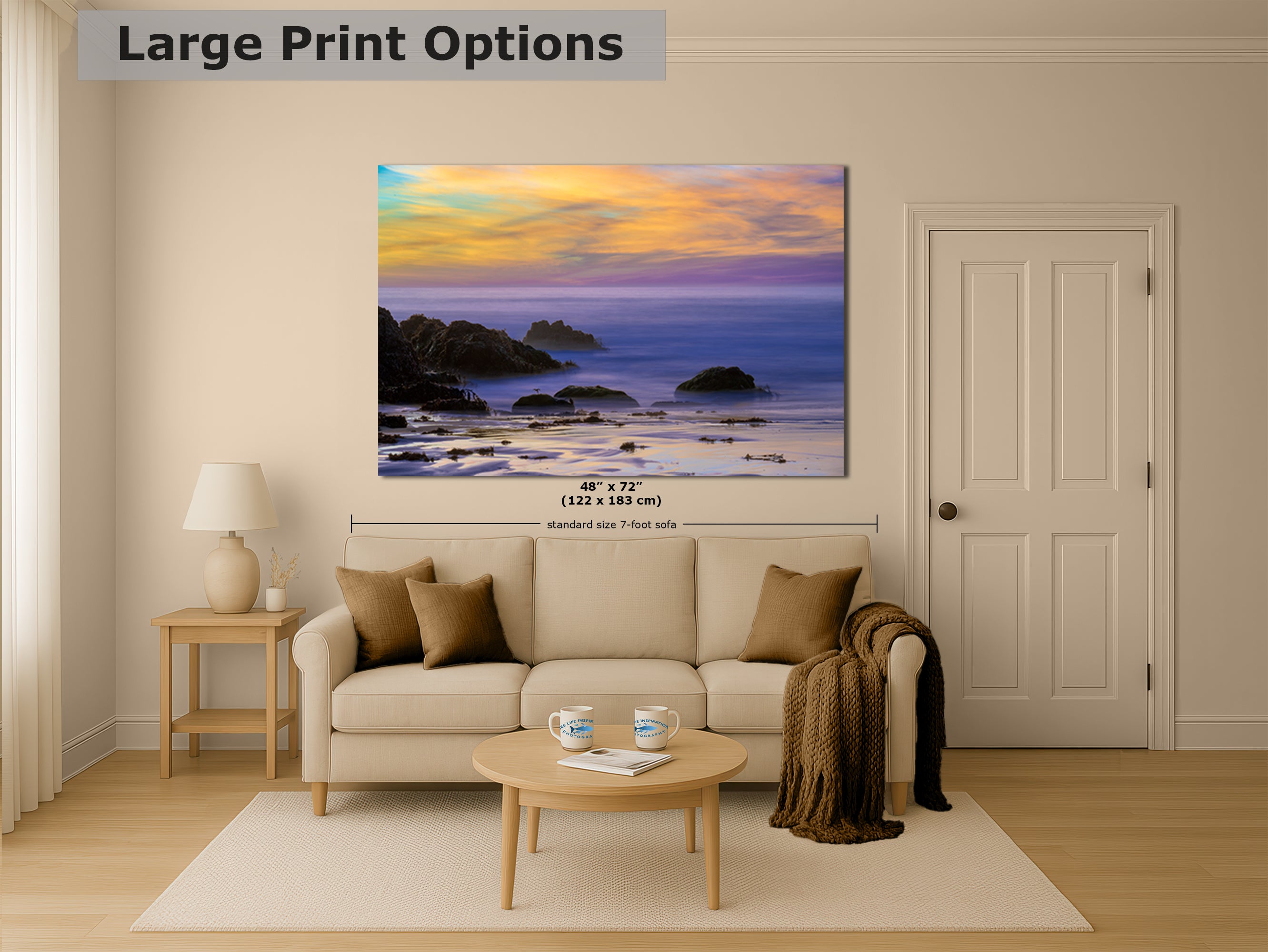 Limited Edition Fine Art Photography Ocean Picture, Pfeiffer Beach Big Sur Sunset