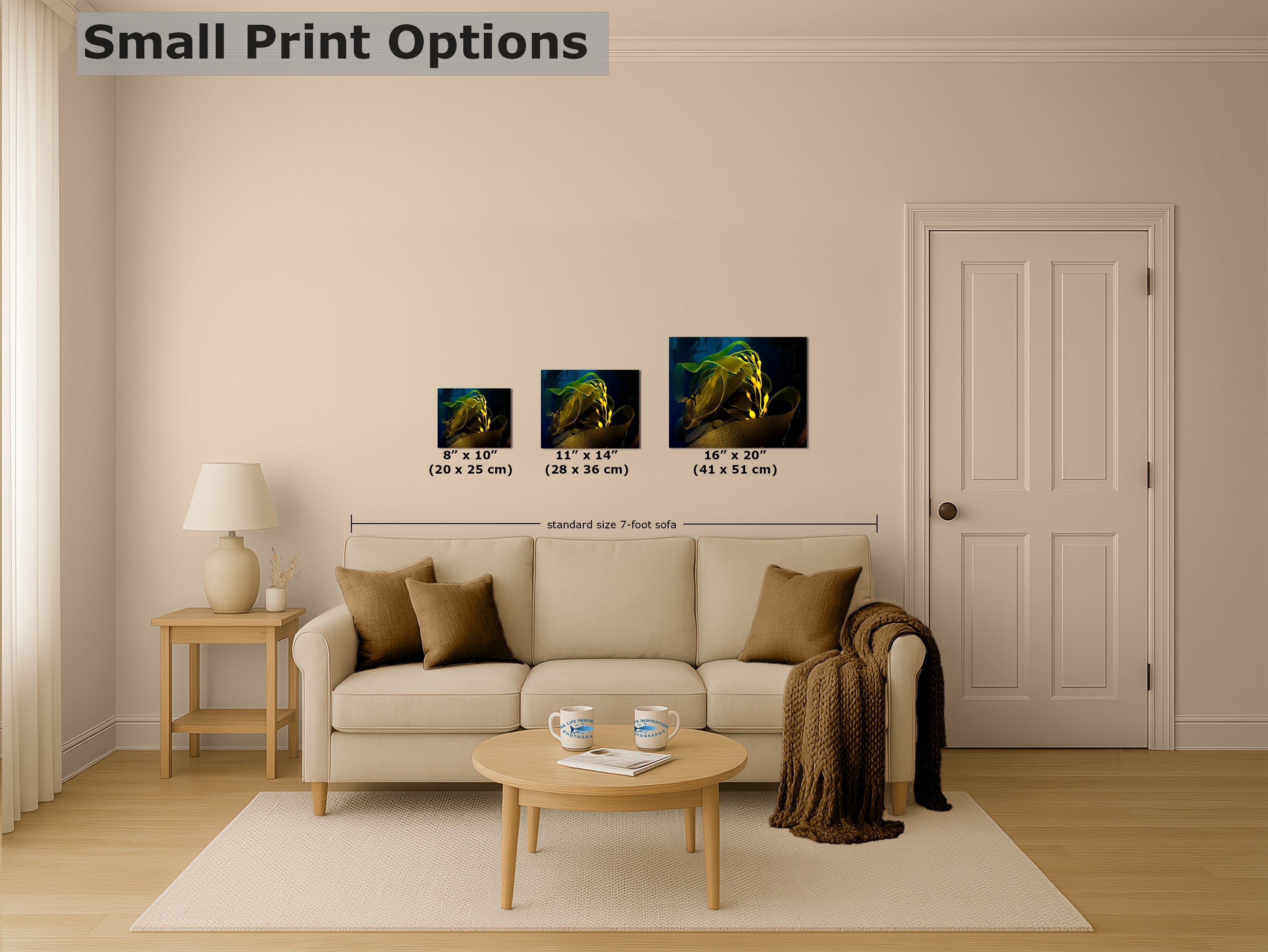 Kelp forest seaweed pictures underwater scenery, ocean life marine biology art, relaxation decor, ocean lover gift, deep sea nature photo