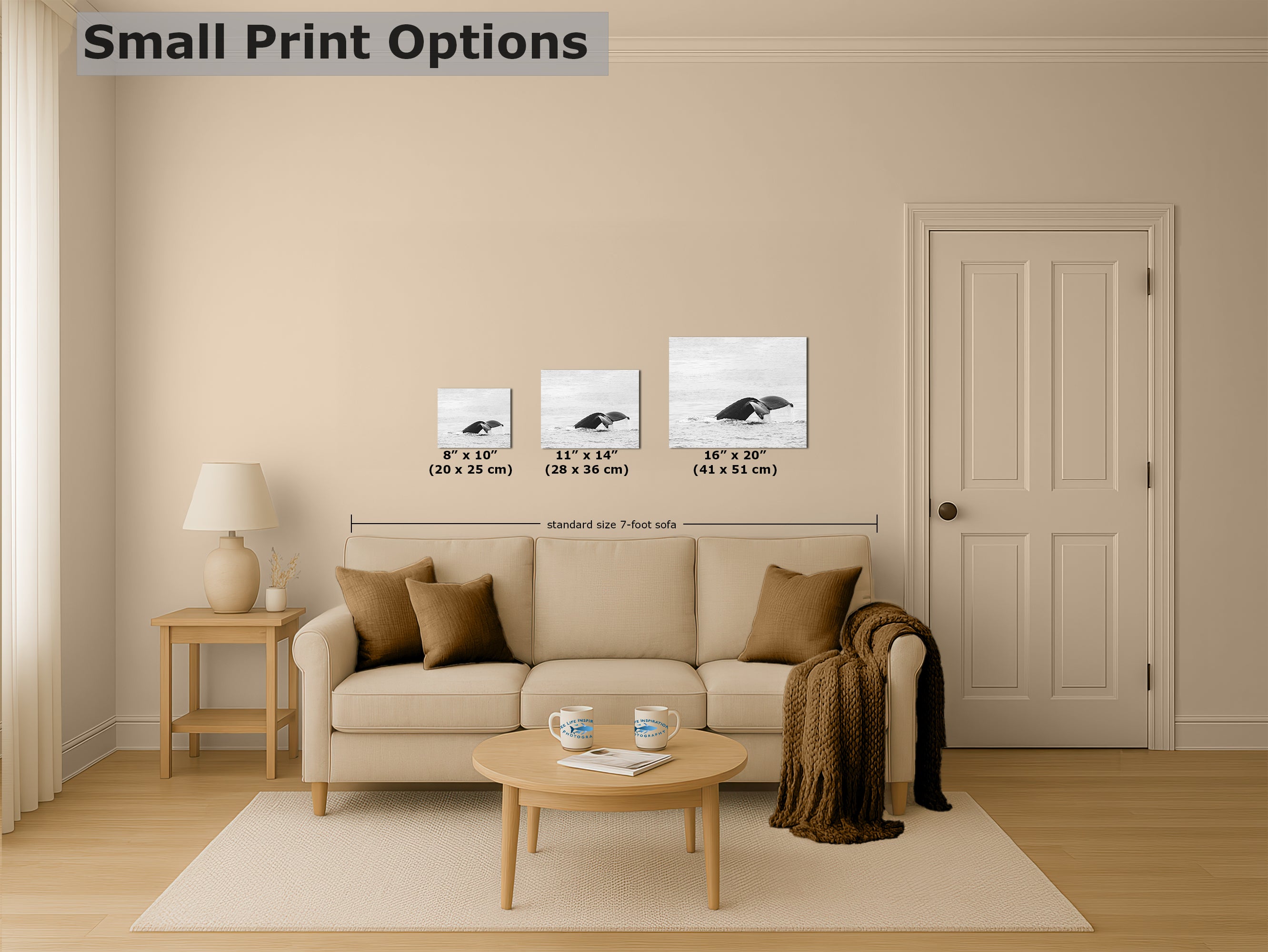 Humpback Whale Marine Mammal Wildlife Photography, Black and White, Monterey Bay Ocean Scene Art Print for Nature Lovers and Marine Conservation Decor