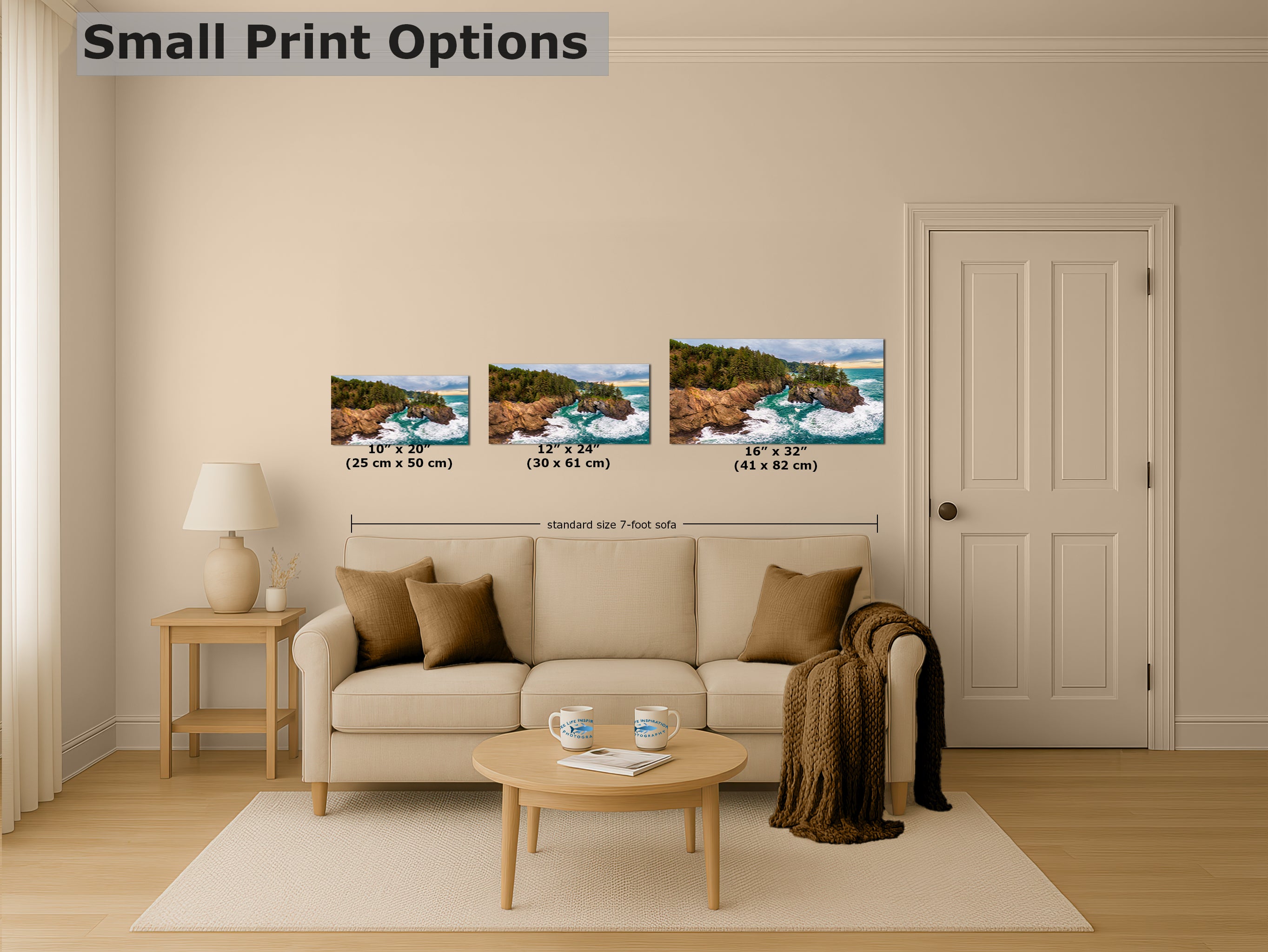 Oregon Coast Ocean Picture - Breathtaking Pacific Northwest Nature Photo for Relaxation, Meditation and Stylish Decor