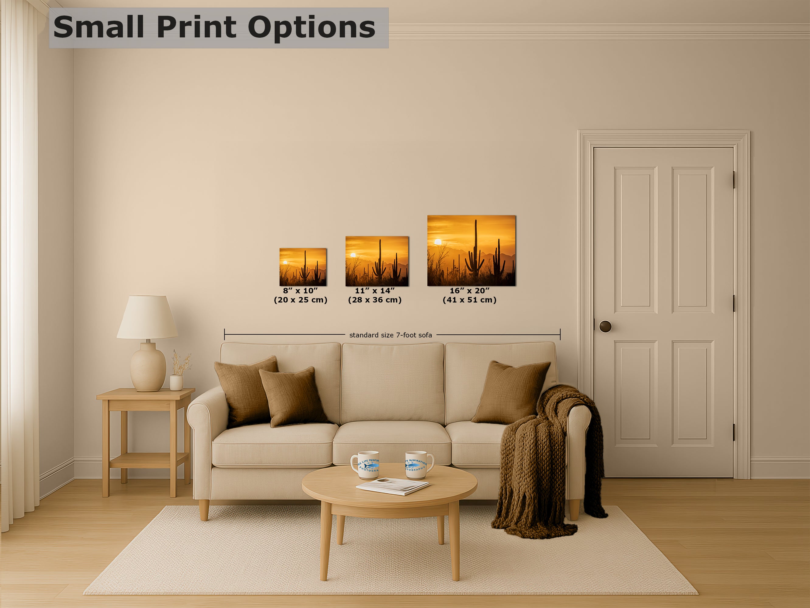 Saguaro National Park Arizona Desert Picture Nature Photo Silhouette, Bohemian Style Relaxation Artwork, Southwestern Sonoran Desert House Decor