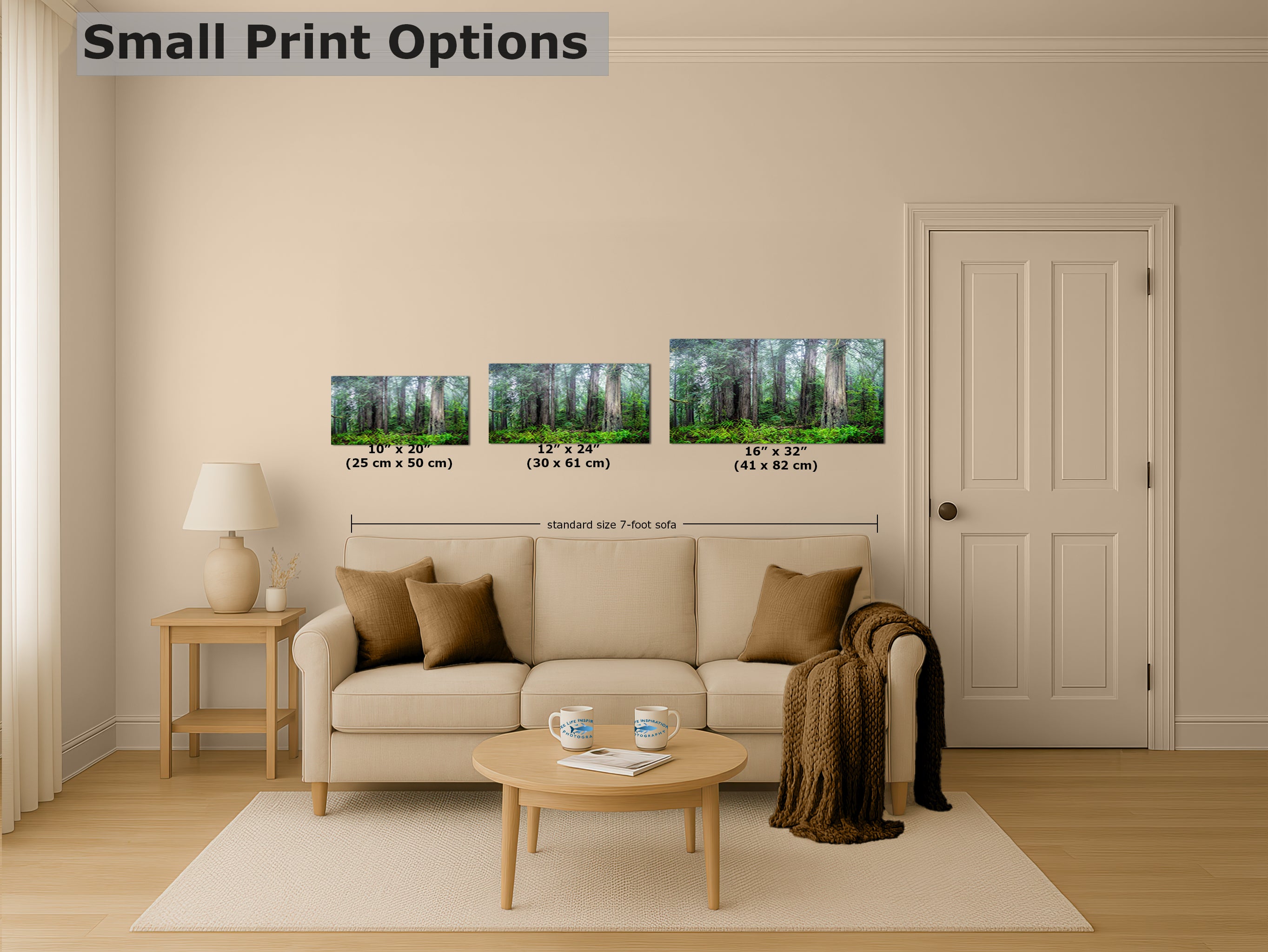 Redwood Trees Forest Picture Nature Photo, Forest Bathing in Misty California Redwoods Wall Art, for Relaxation in the Home and Office