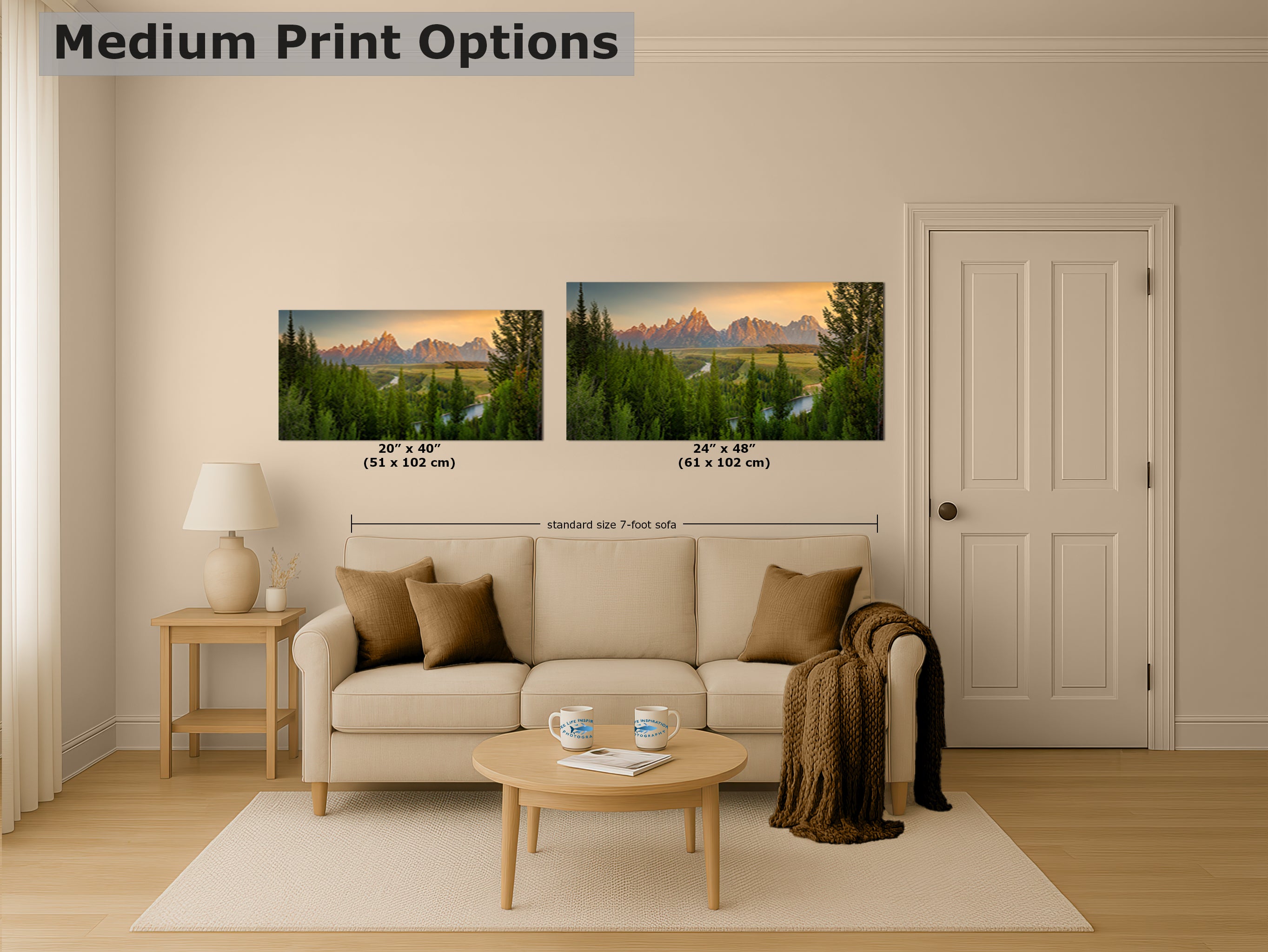 Grand Teton National Park Wyoming Mountain Picture Panorama Nature Photo, Rustic Wall Art, Jackson Hole Scenery, Bohemian Decor
